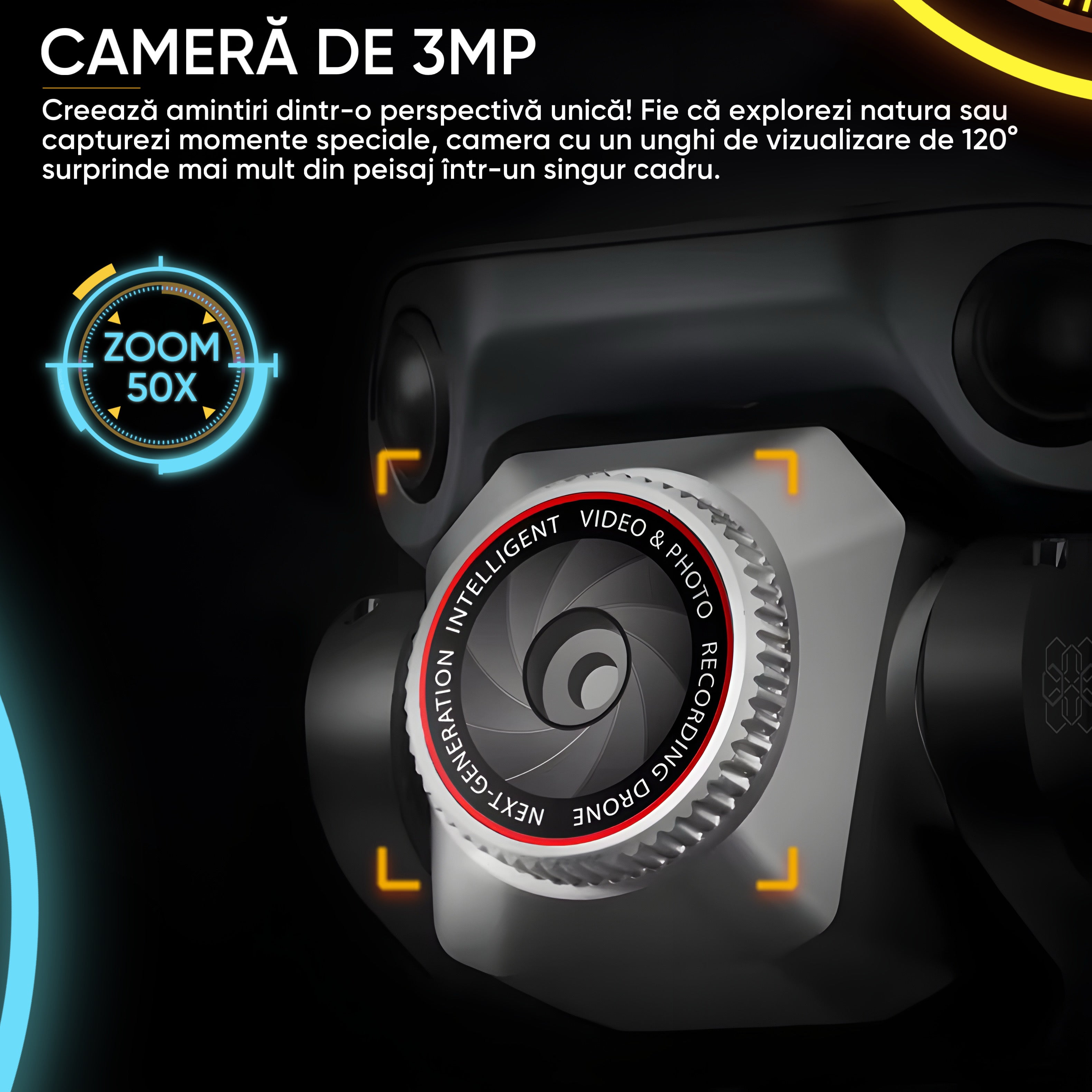 Drona cu camera duala 3MP, HexaCraft, Model Olipix