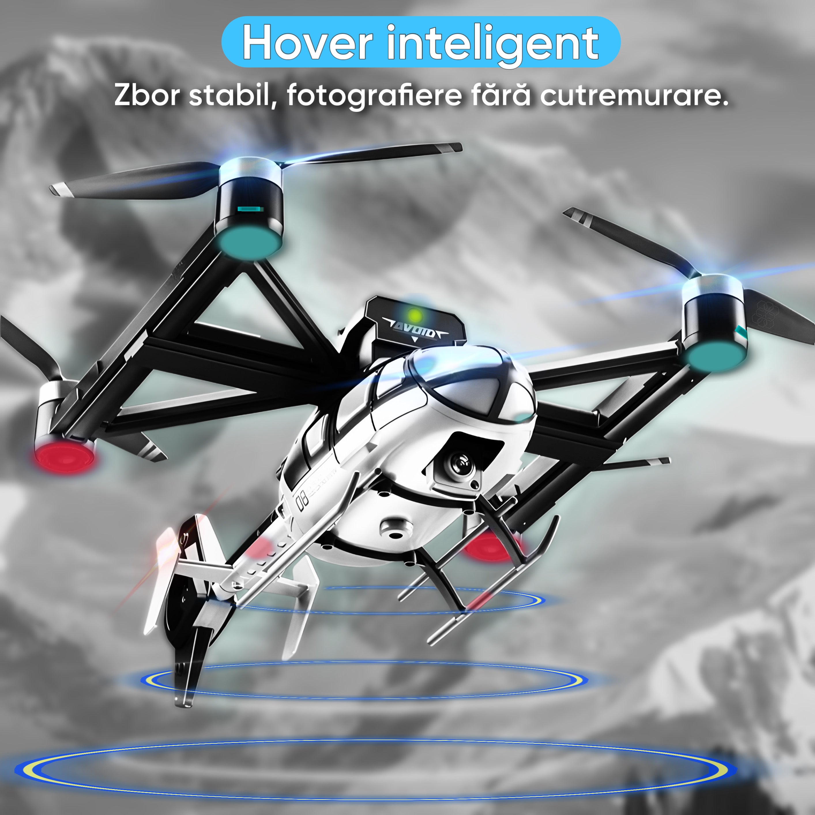 Drona HexaCraft, model FlyNova tip elicopter, Camera duala HD