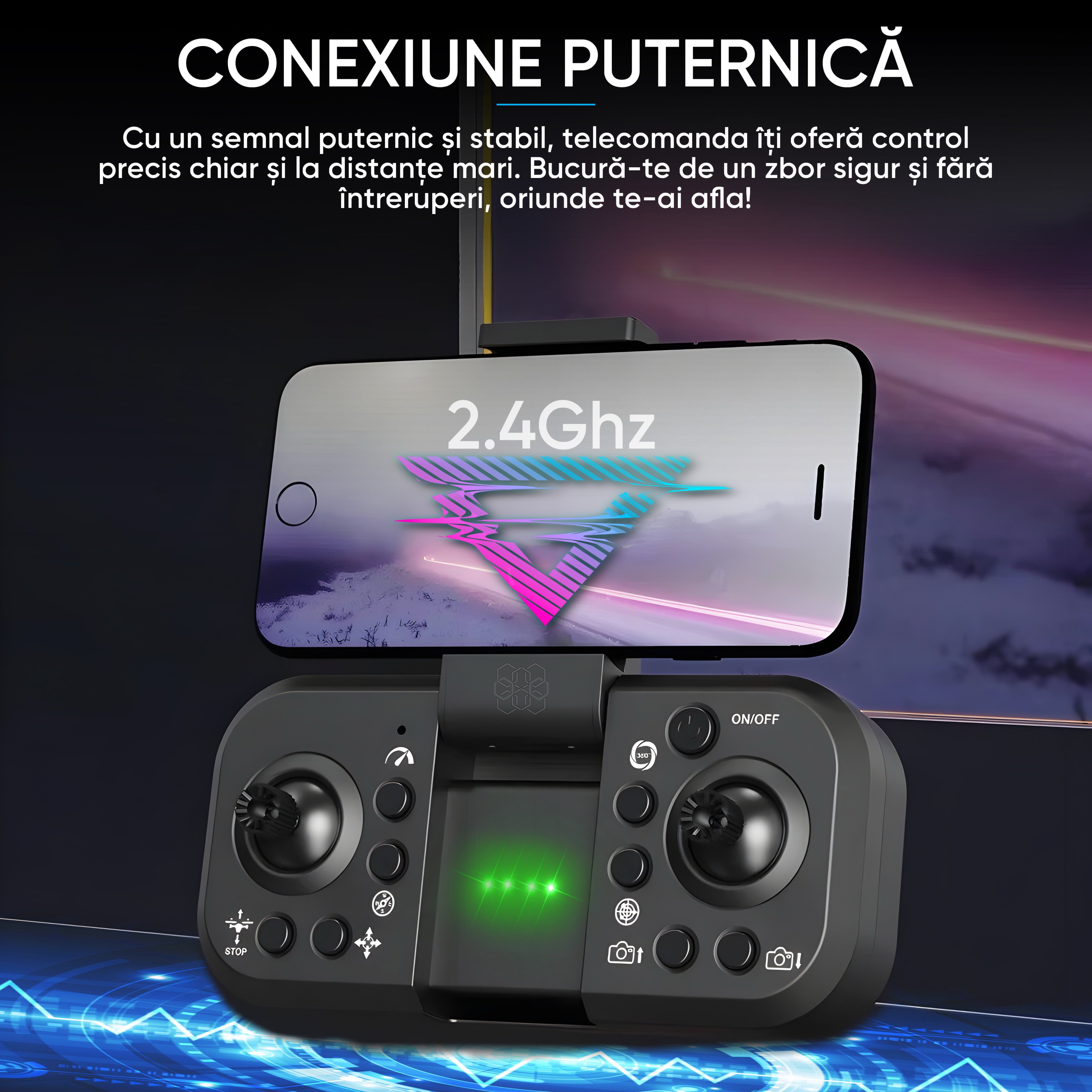 Drona pentru nivel mediu, HexaCraft, Model ZetaFly, GPS, 5G, 3 Camere HD