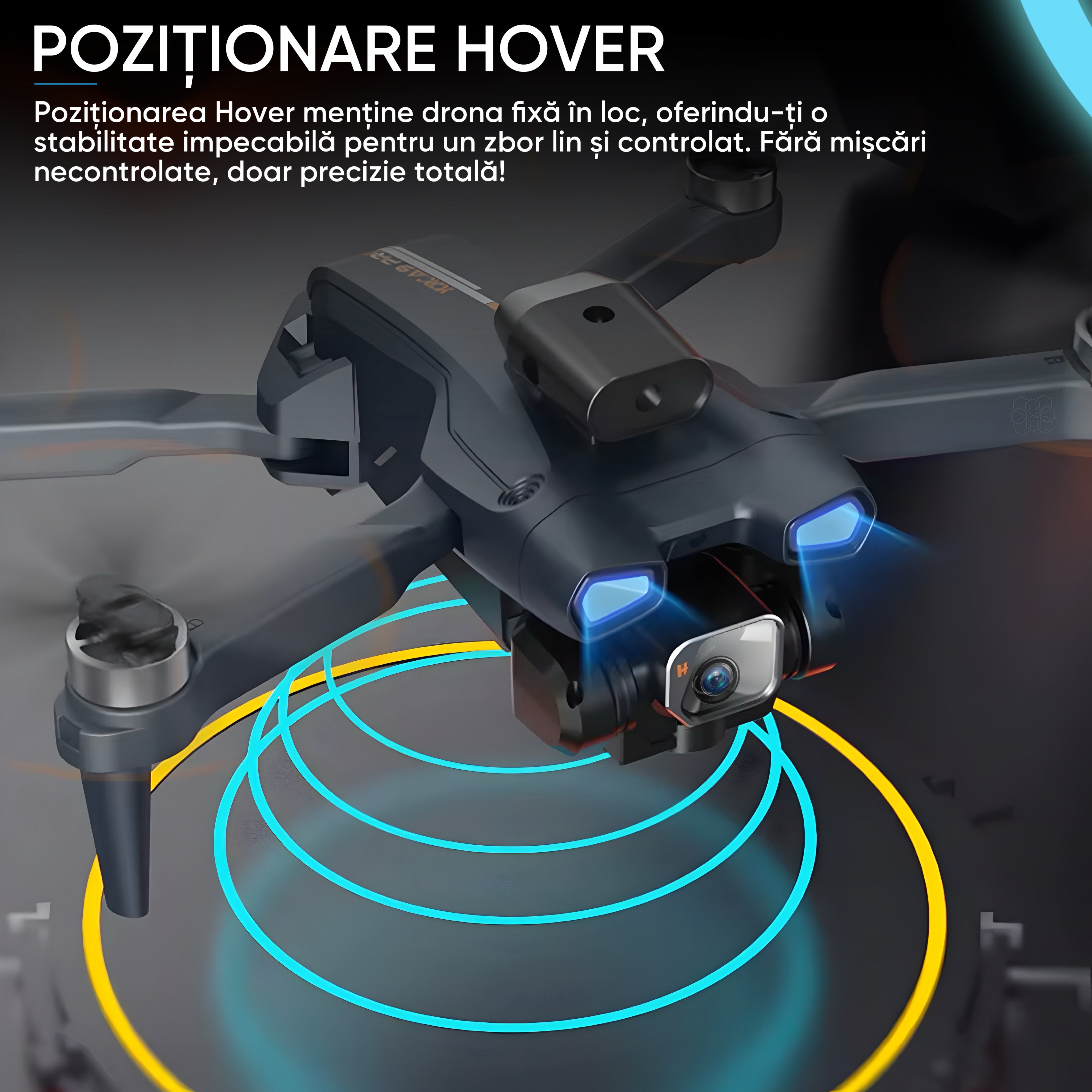 Drona pentru nivel mediu, HexaCraft, Model ZetaFly, GPS, 5G, 3 Camere HD