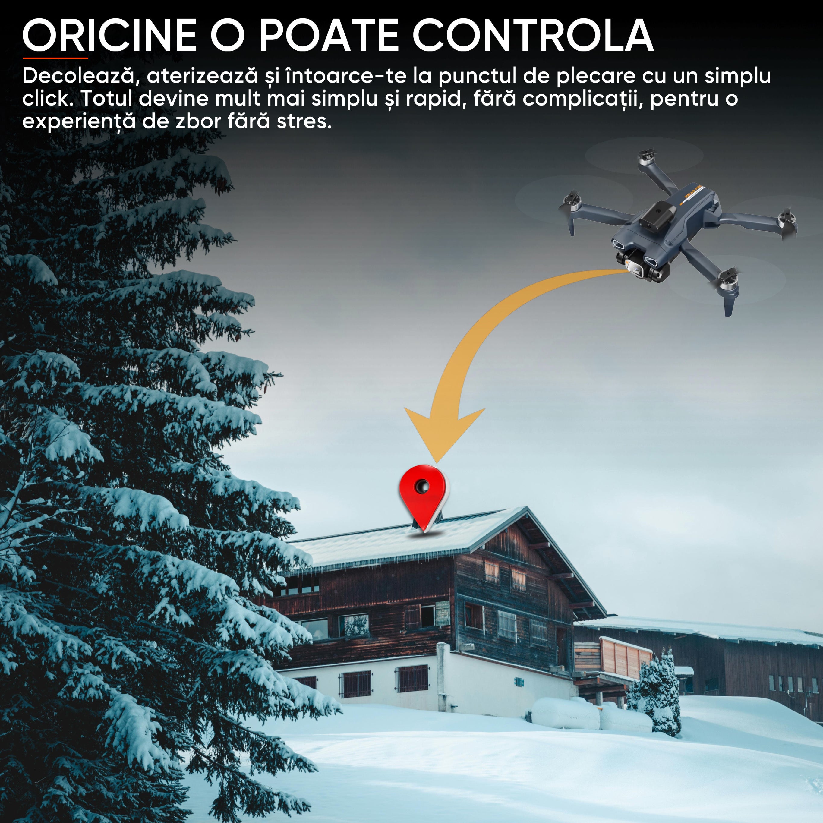 Drona pentru nivel mediu, HexaCraft, Model ZetaFly, GPS, 5G, 3 Camere HD