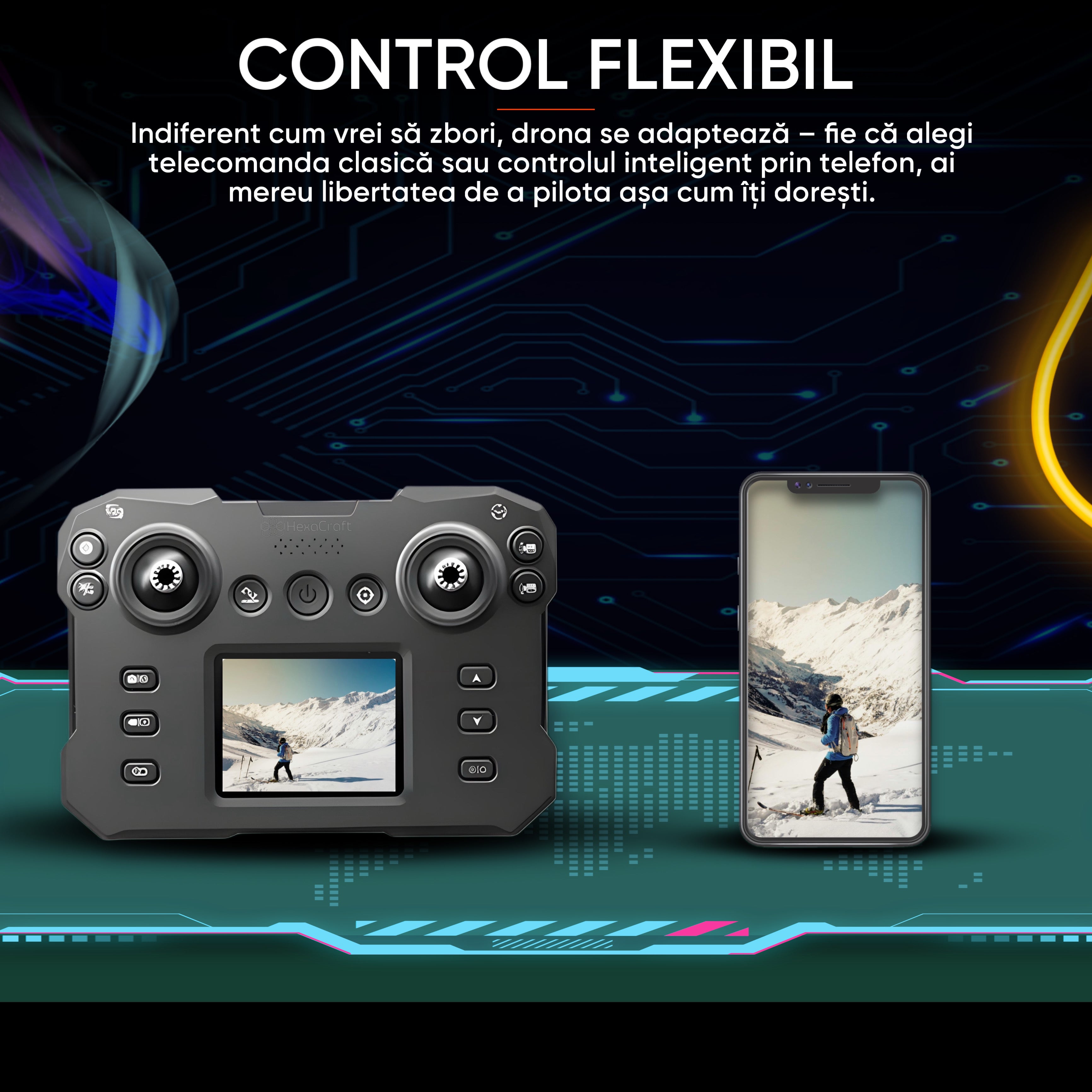 Drona HexaCraft, model AirNinja, 3 Camere 3MP