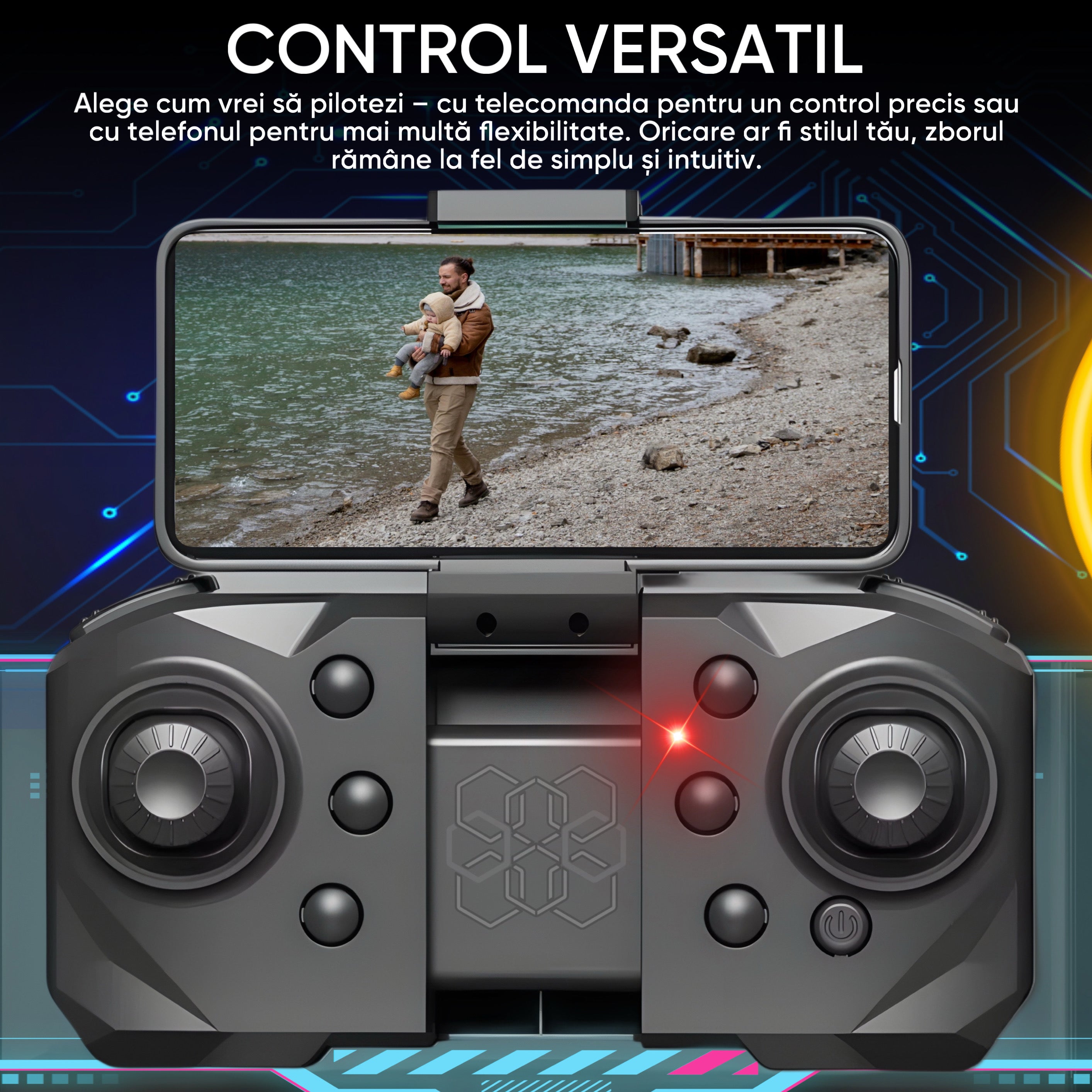 Drona HexaCraft, model LumiFly, 4 camere HD Wide-Angle