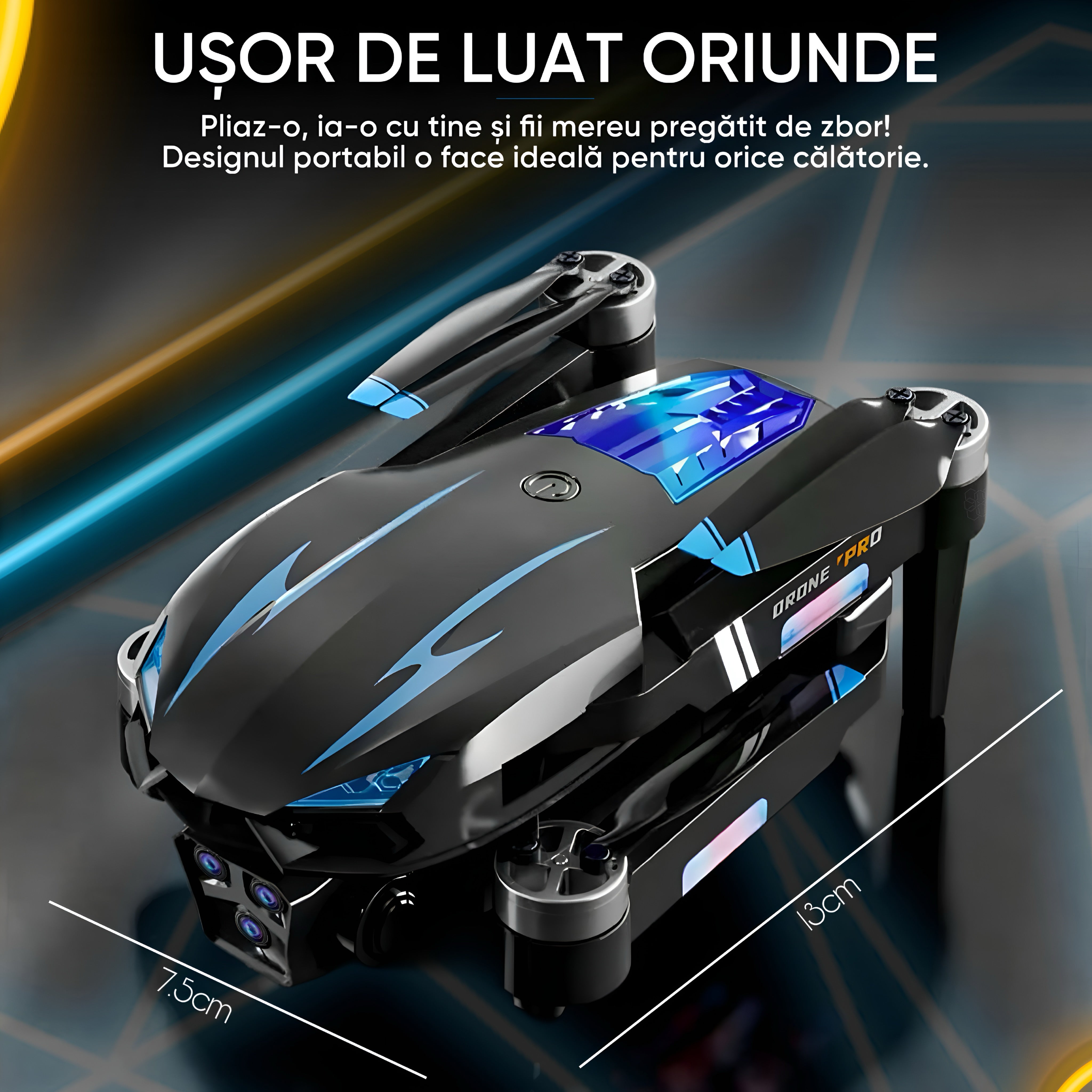 Drona HexaCraft, model LumiFly, 4 camere HD Wide-Angle