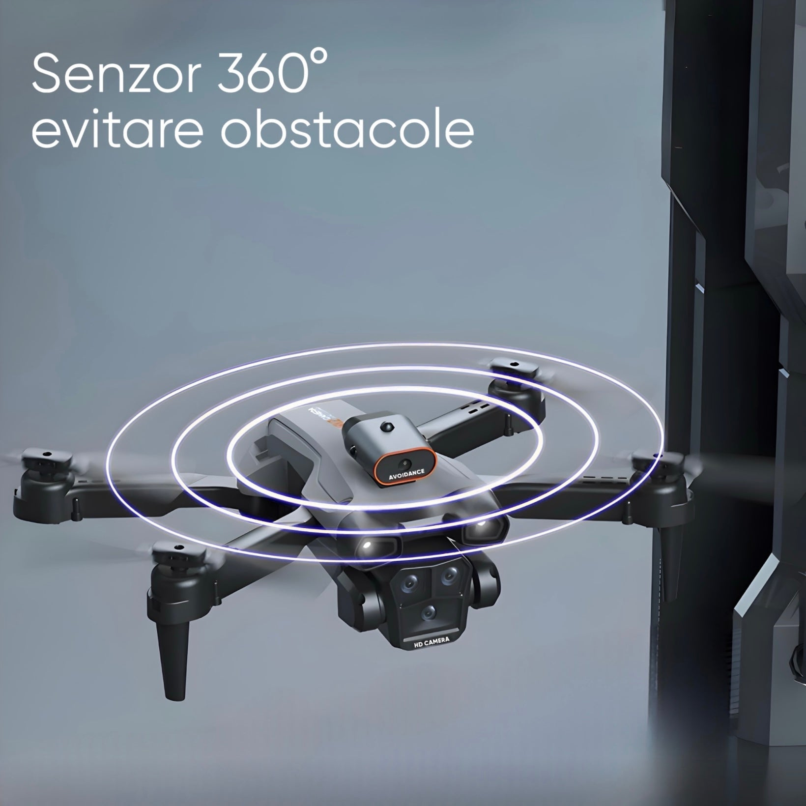 Drona cu 2 camere HD, HexaCraft, Model EagleFly, Gri