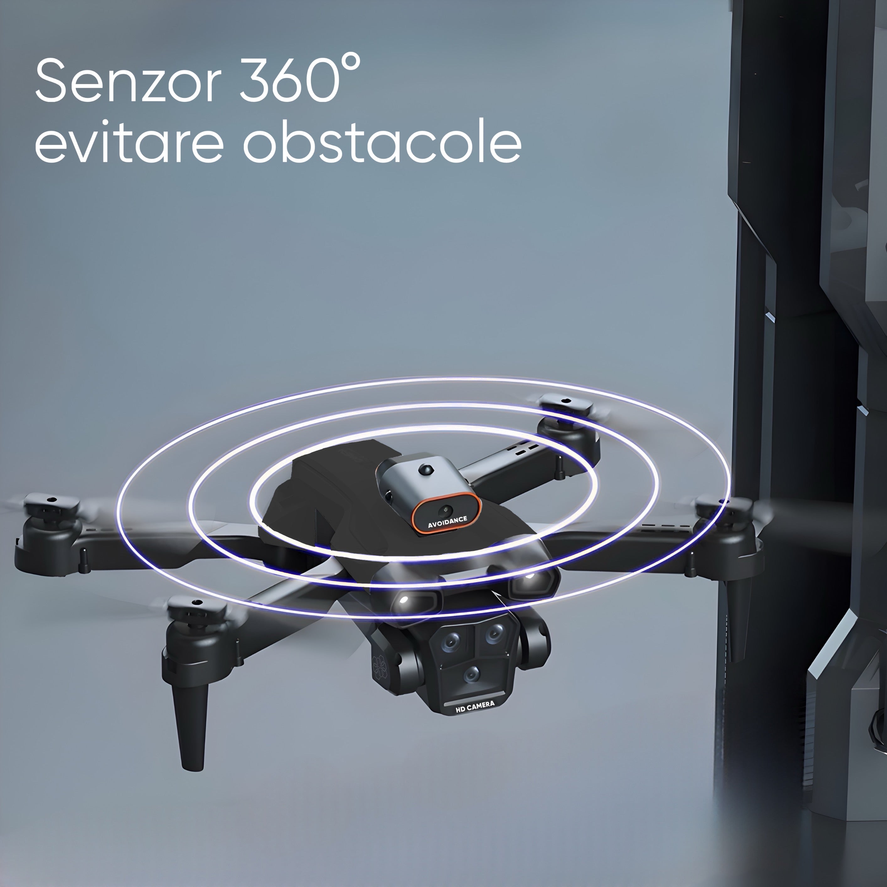 Drona cu 2 camere HD, HexaCraft, Model EagleFly, Negru
