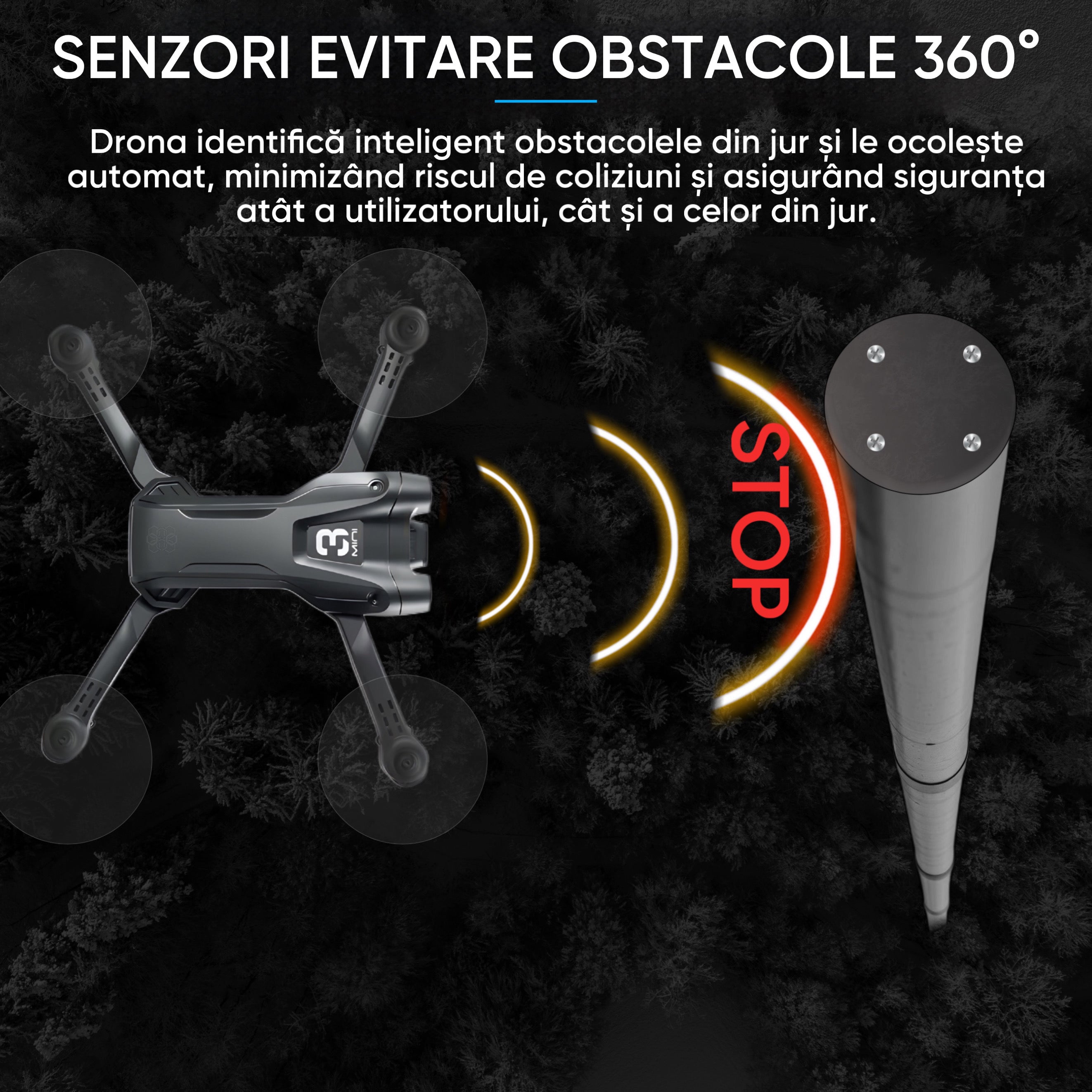 Drona cu camera duala HD, HexaCraft, Model ShadowHex, Negru