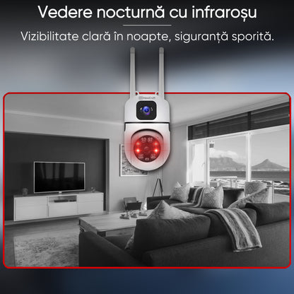 Camera De Supraveghere Video CCTV Dubla WIFI, HexaEye