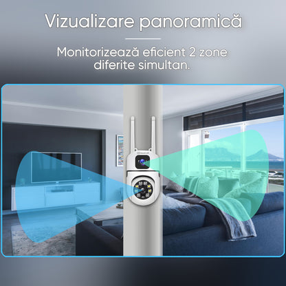 Camera De Supraveghere Video CCTV Dubla WIFI, HexaEye