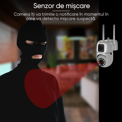 Camera De Supraveghere Video CCTV Dubla WIFI, HexaEye