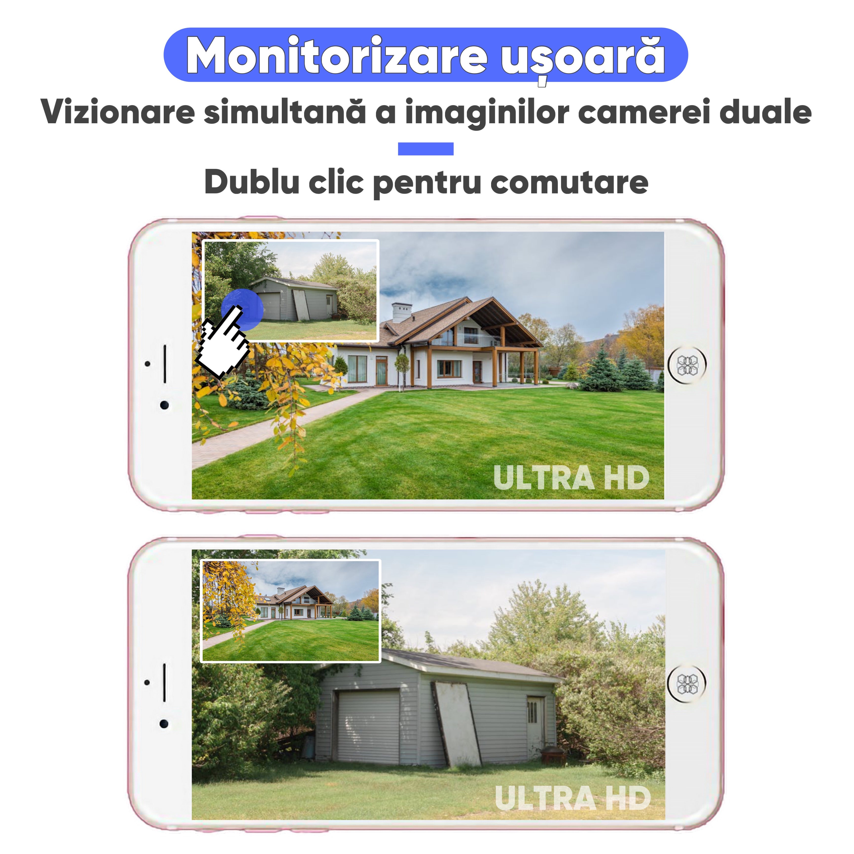 Camera de supraveghere cu energie solara ULTRA HD, HexaEye