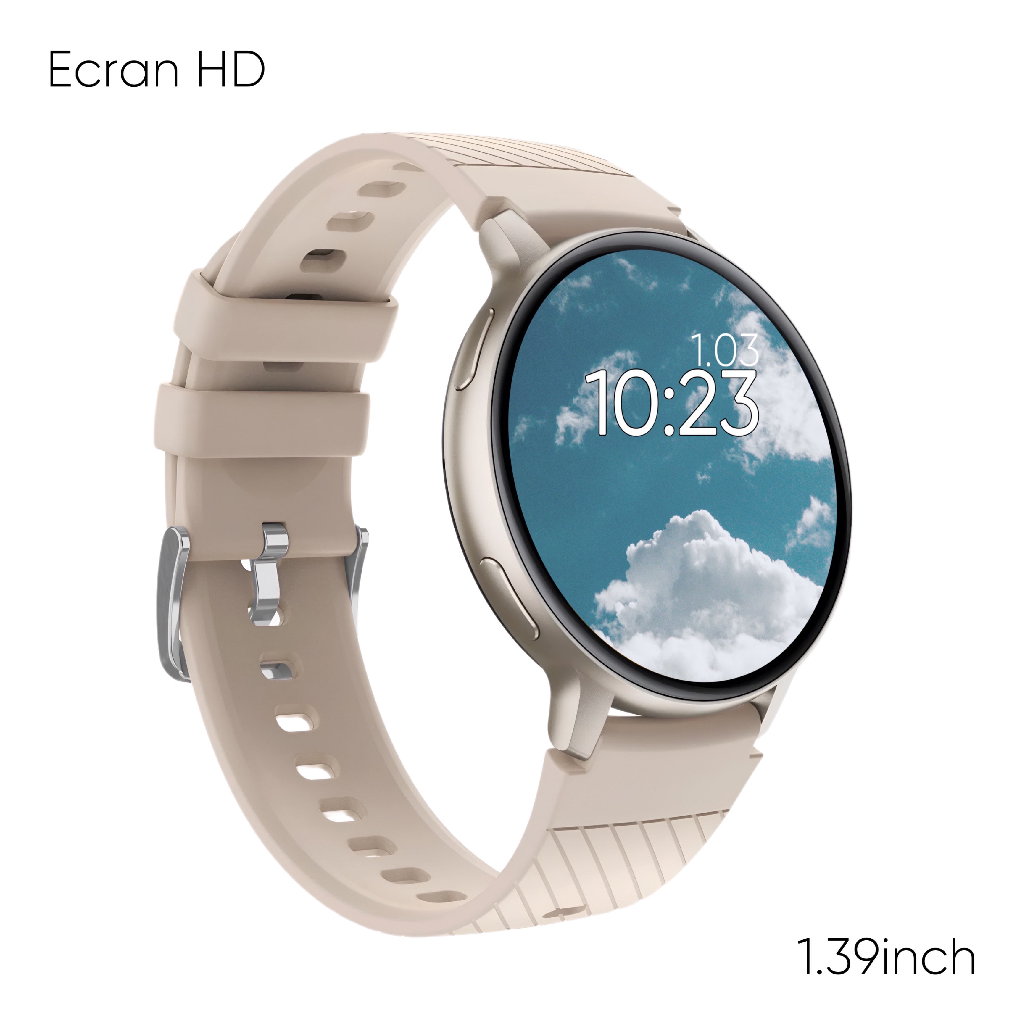 Ceas SmartWatch, HexaCraft, Touchscreen, SLIM, UniSex, Rezistent la apa si coliziuni, Monitorizarea starii de sanatate, Fitness, Durata de viata baterie 5 zile, Asistent vocal, Permite apeluri, Incarcare wireless, Silver