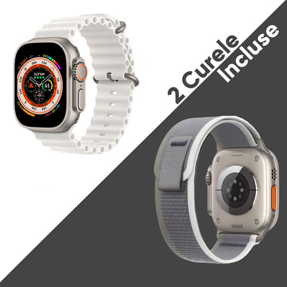 Ceas Smartwatch, Touchscreen, Ecran AMOLED, Asistent vocal, Monitorizarea starii de sanatate, Fitness, Meniu Waterfall, Cadran AI, Rezistent la apa si socuri, Gri
