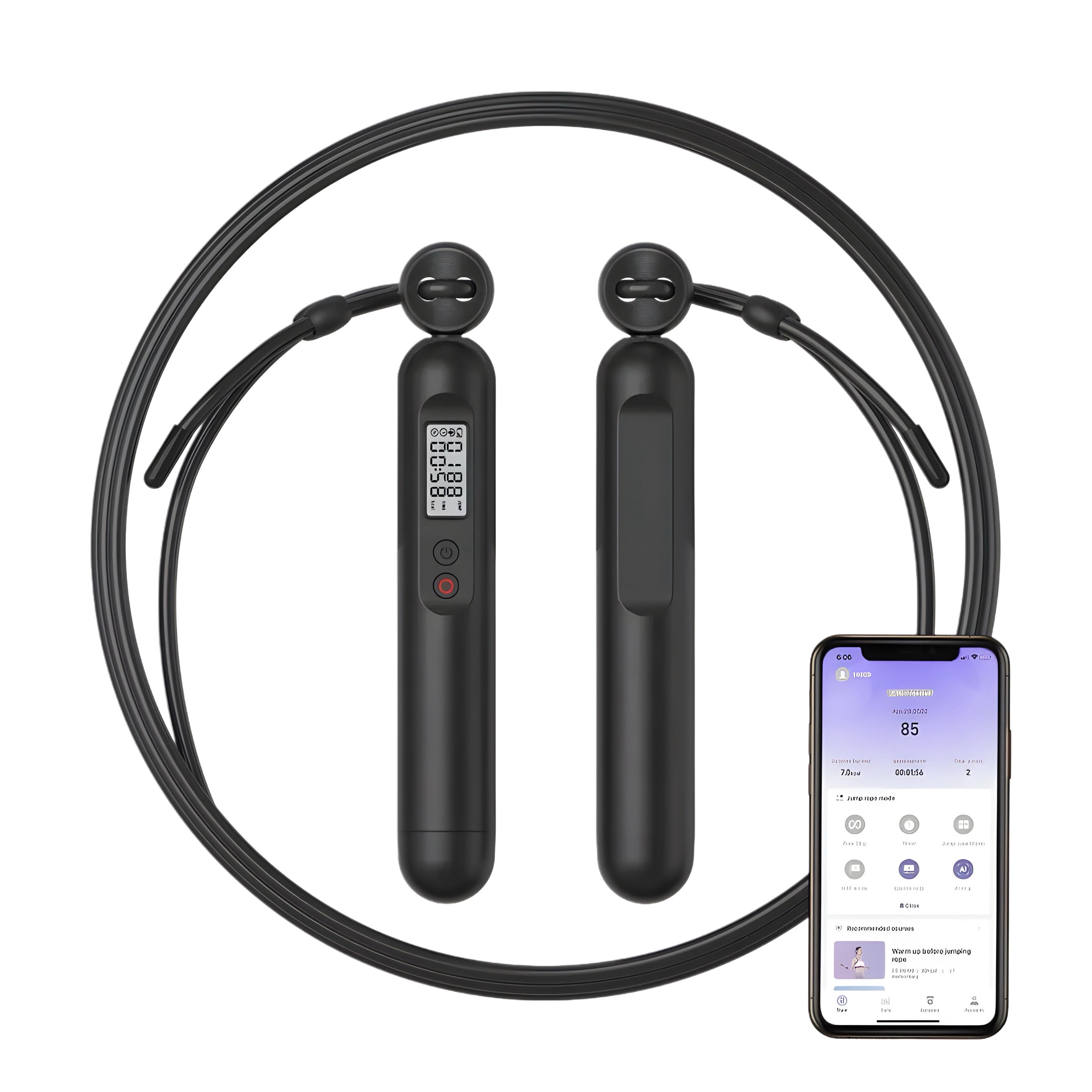 Coarda de sarit Smart HexaHealth cu senzor Hall dublu, Bluetooth, 3m