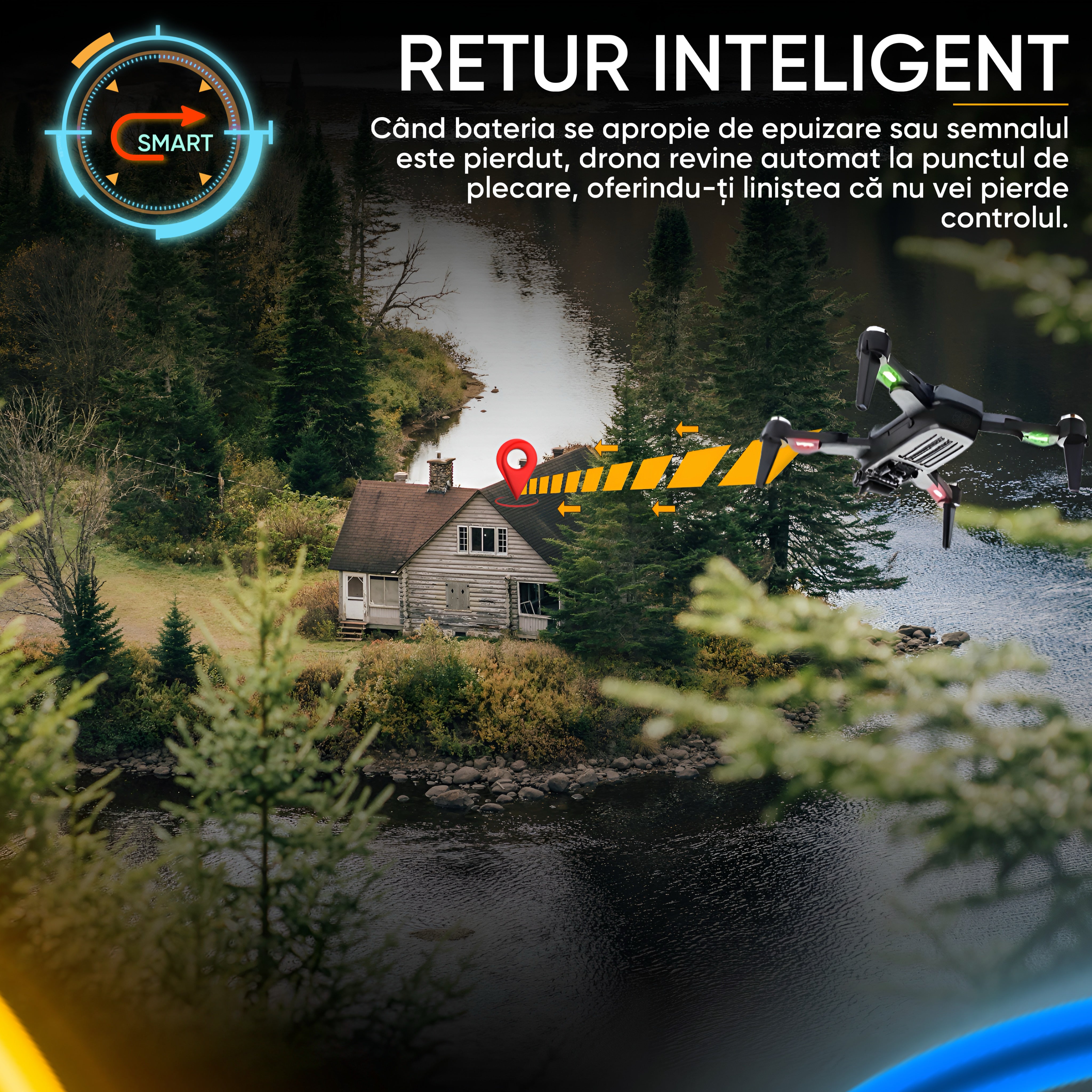 Drona QuadCopter inteligenta cu GPS, HexaCraft, Model PixelPilot