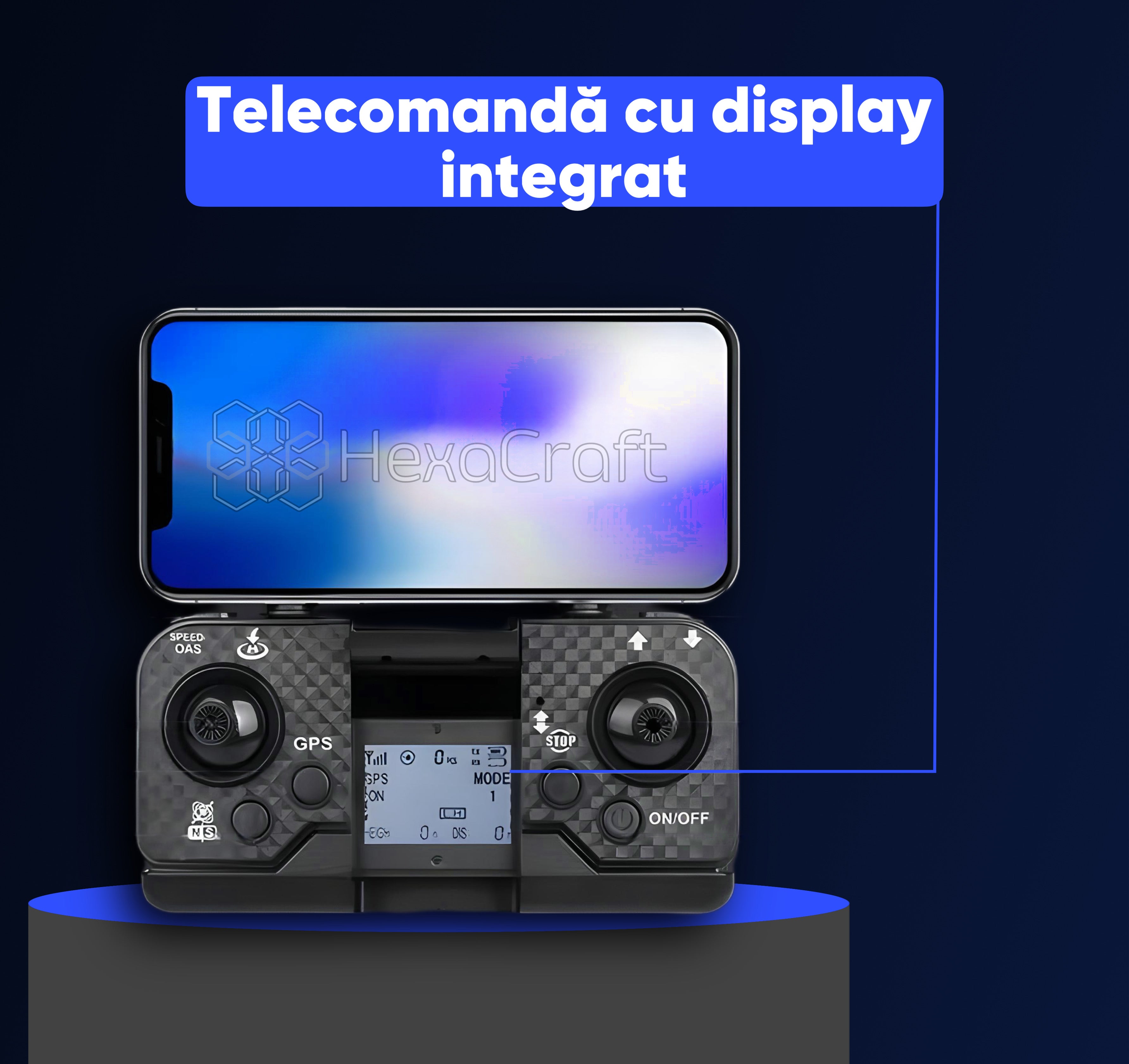 Drona QuadCopter inteligenta cu GPS, HexaCraft, Model PixelPilot