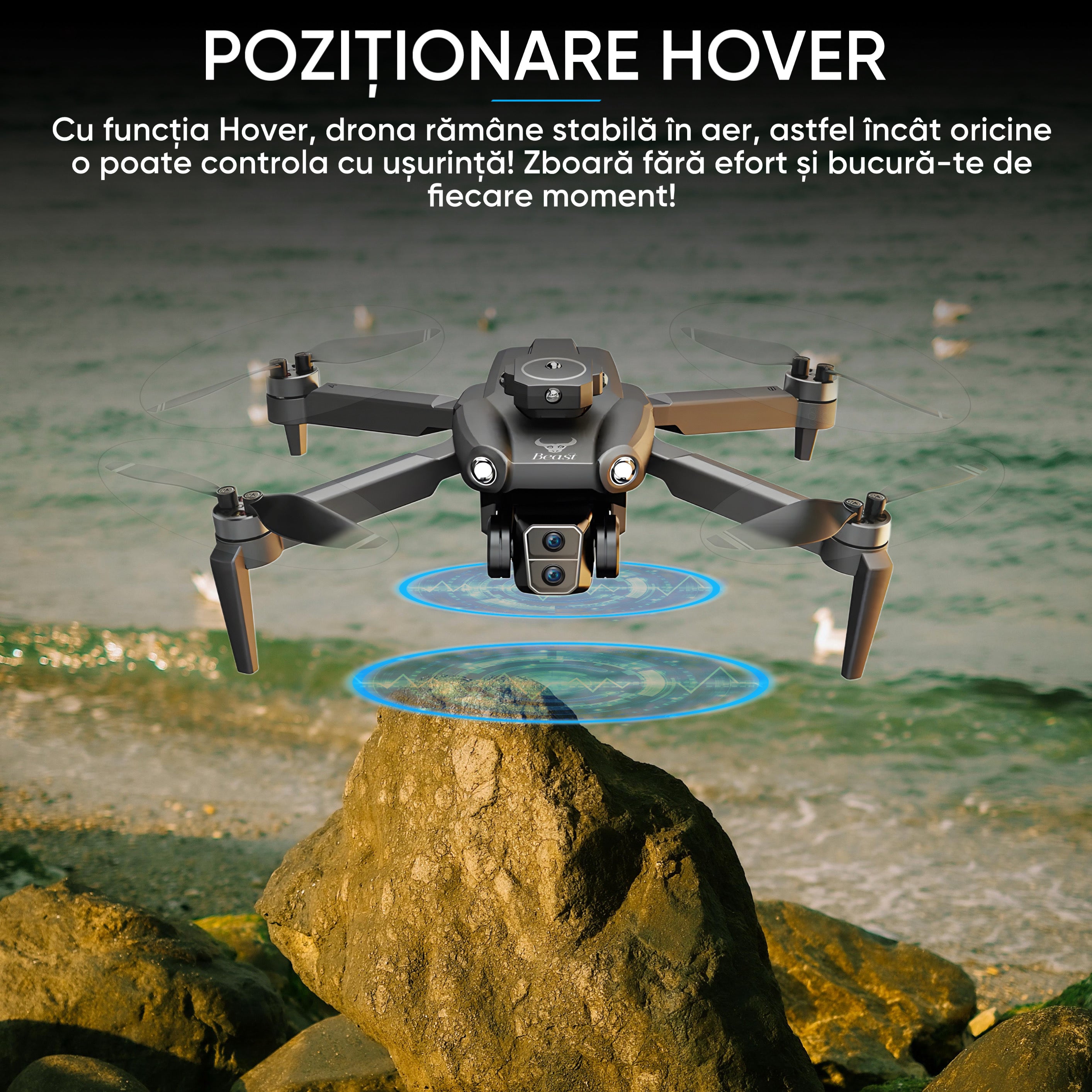 Drona pentru incepatori, copii sau aduti, HexaCraft, Model SkyviKING, Camera duala