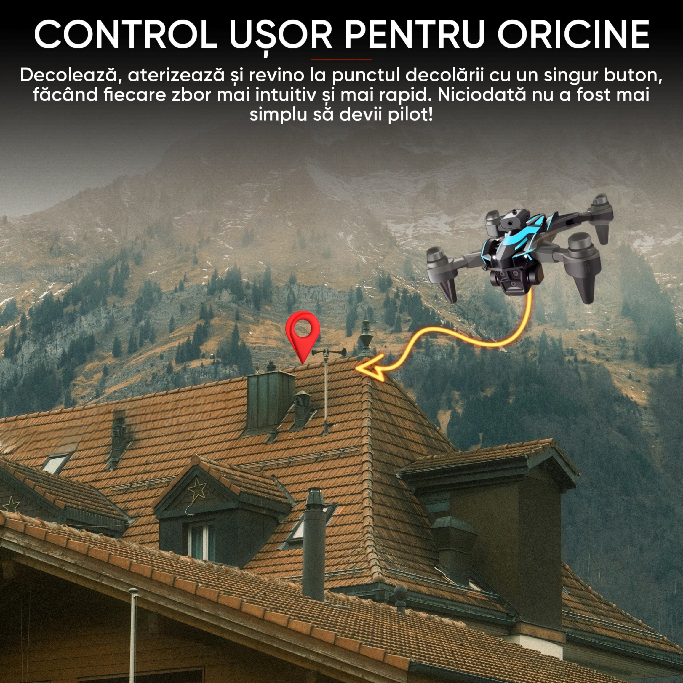 Drona cu camera tripla, HexaCraft, model IFAero ULTRA