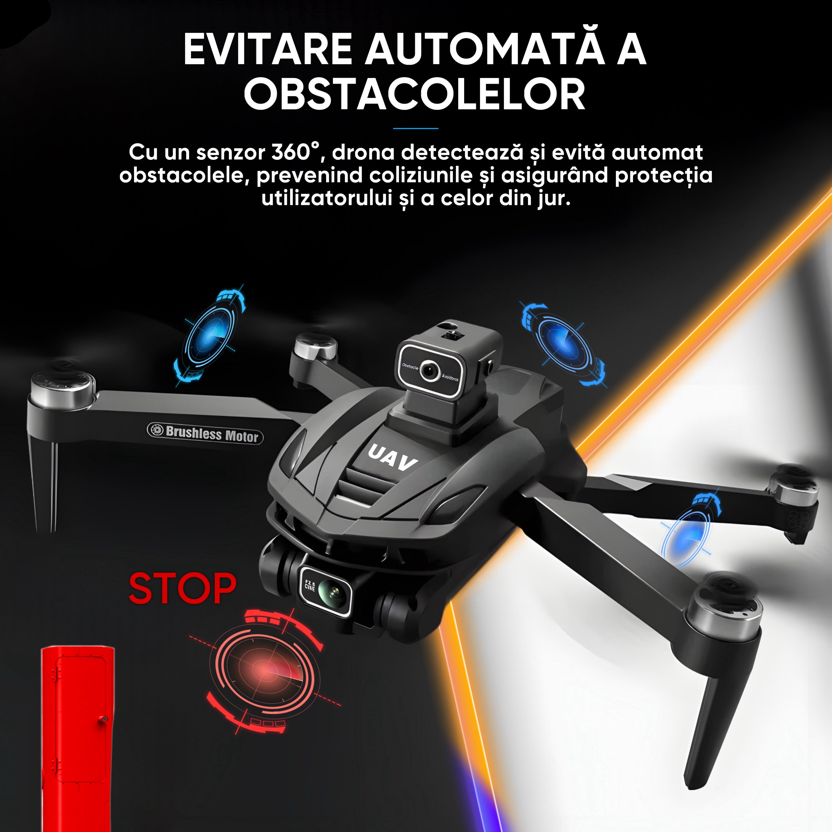 Mini Drona HexaCraft, SkyLite, HD Ultra Vision, pentru copii si adulti, senzor de evitare al obstacolelor
