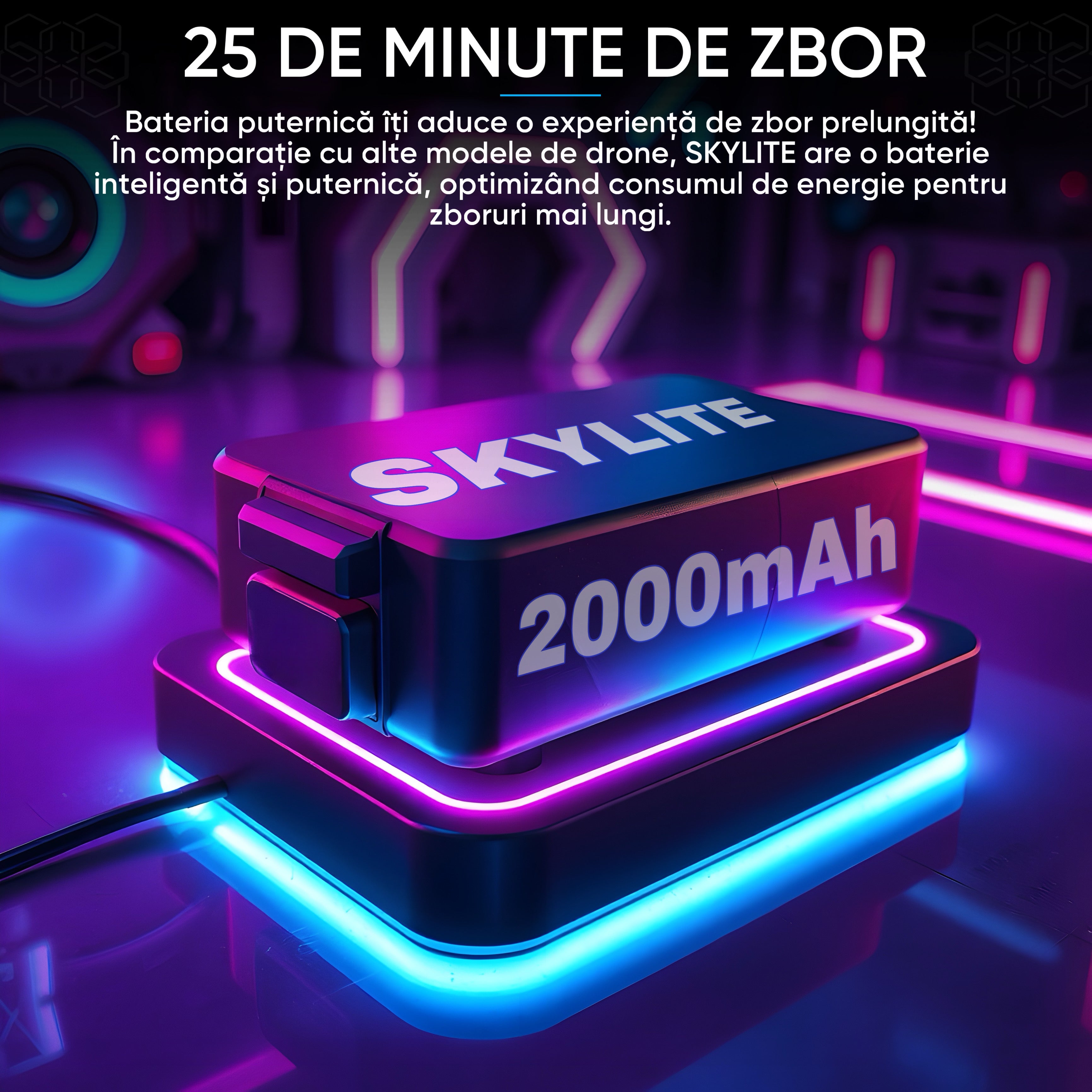 Mini Drona HexaCraft, SkyLite, HD Ultra Vision, pentru copii si adulti, senzor de evitare al obstacolelor
