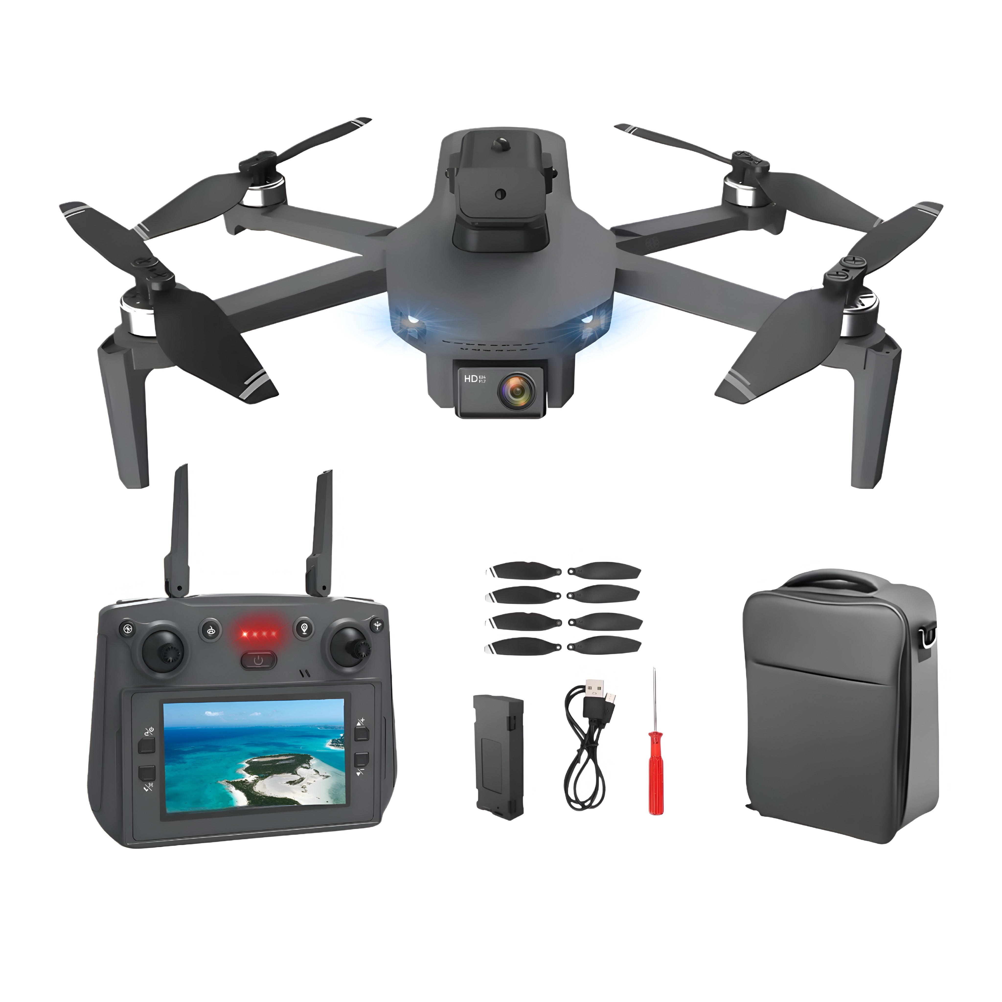 Drona profesionala HexaCraft, Model Vision360 Pro, Camera duala 4K-Like