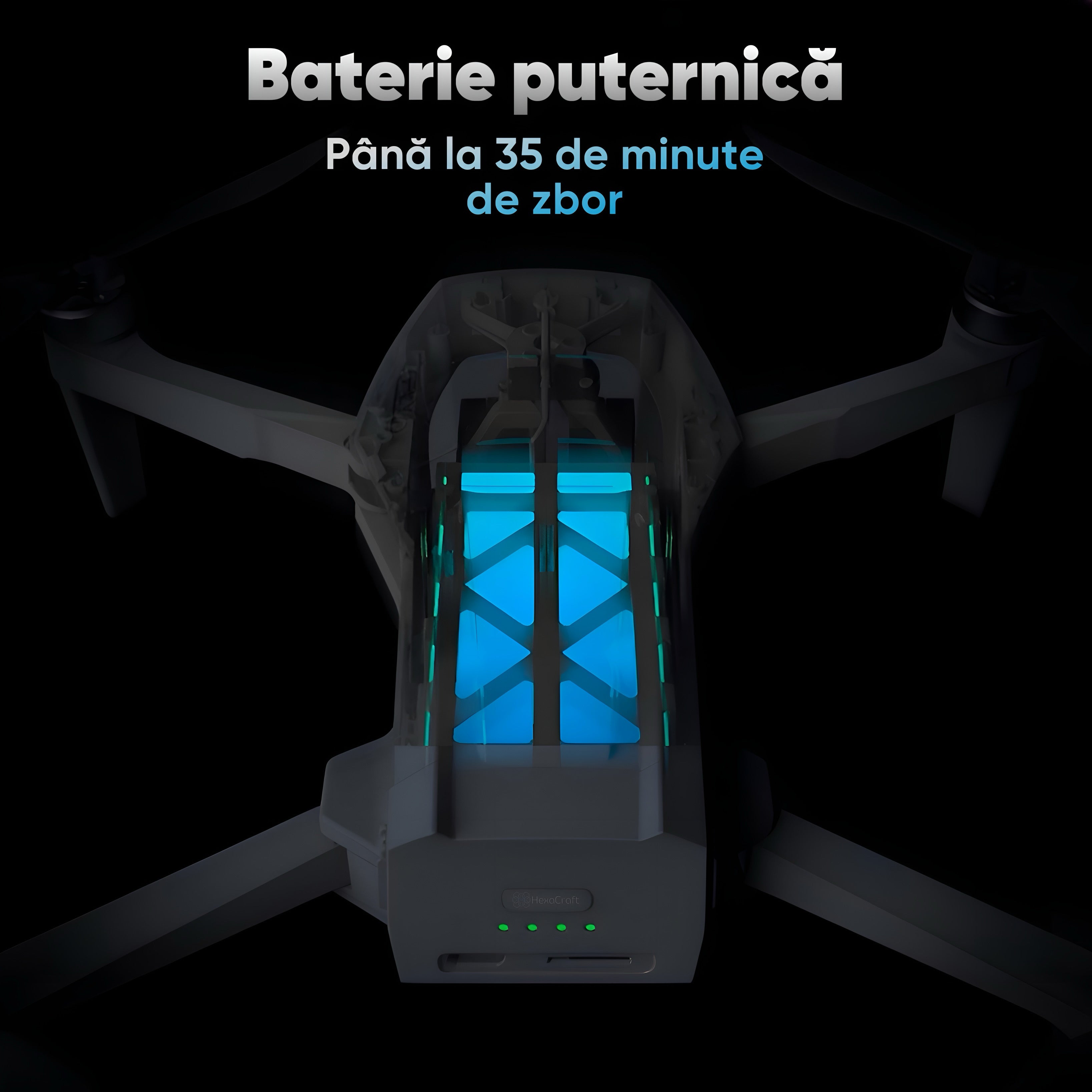 Drona profesionala Combo-Fly, GPS, Obiective 4K, HexaCraft