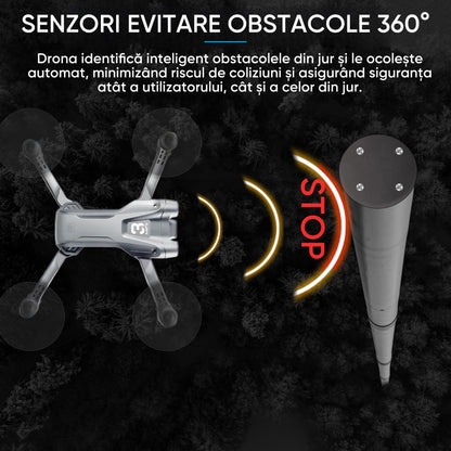 Drona cu camera duala Ultra-Clear HD, HexaCraft, Model ShadowHex, Gri