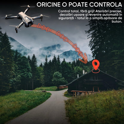 Drona cu camera duala Ultra-Clear HD, HexaCraft, Model ShadowHex, Gri