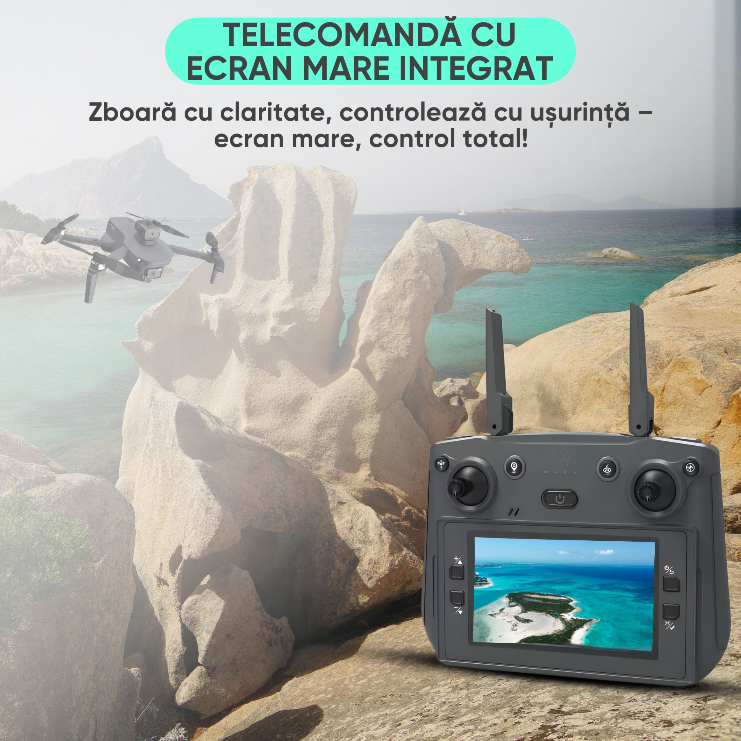 Drona profesionala HexaCraft, Model Vision360 Pro, Camera duala 4K