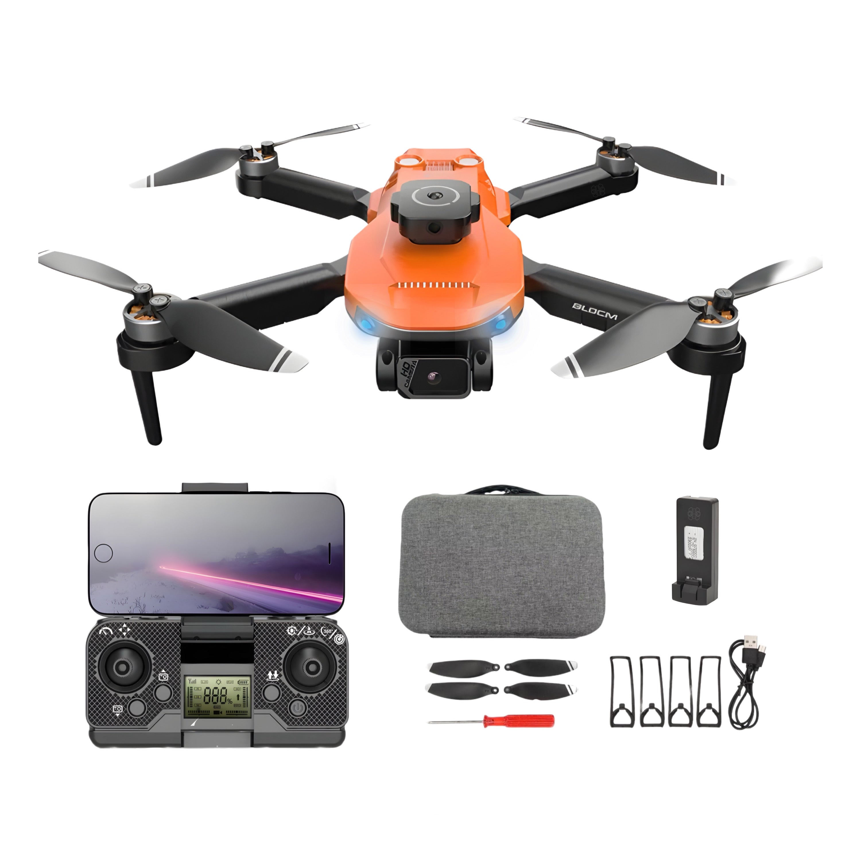 Drona cu camera duala 4K-like, pentru copii sau adulti, HexaCraft, Model Element7