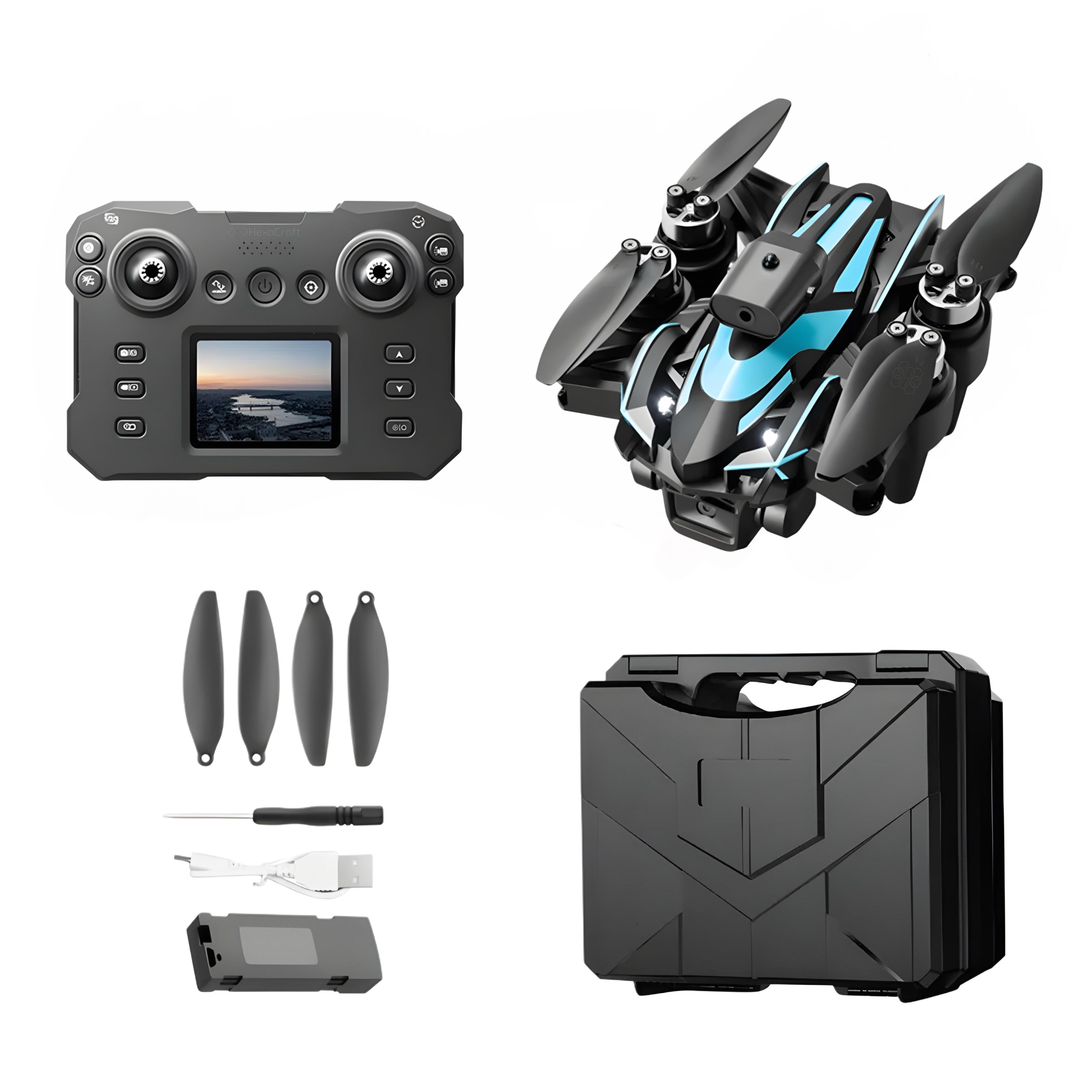 Drona cu camera tripla, HexaCraft, model IFAero ULTRA