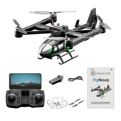 Drona HexaCraft, model FlyNova tip elicopter, Camera duala HD