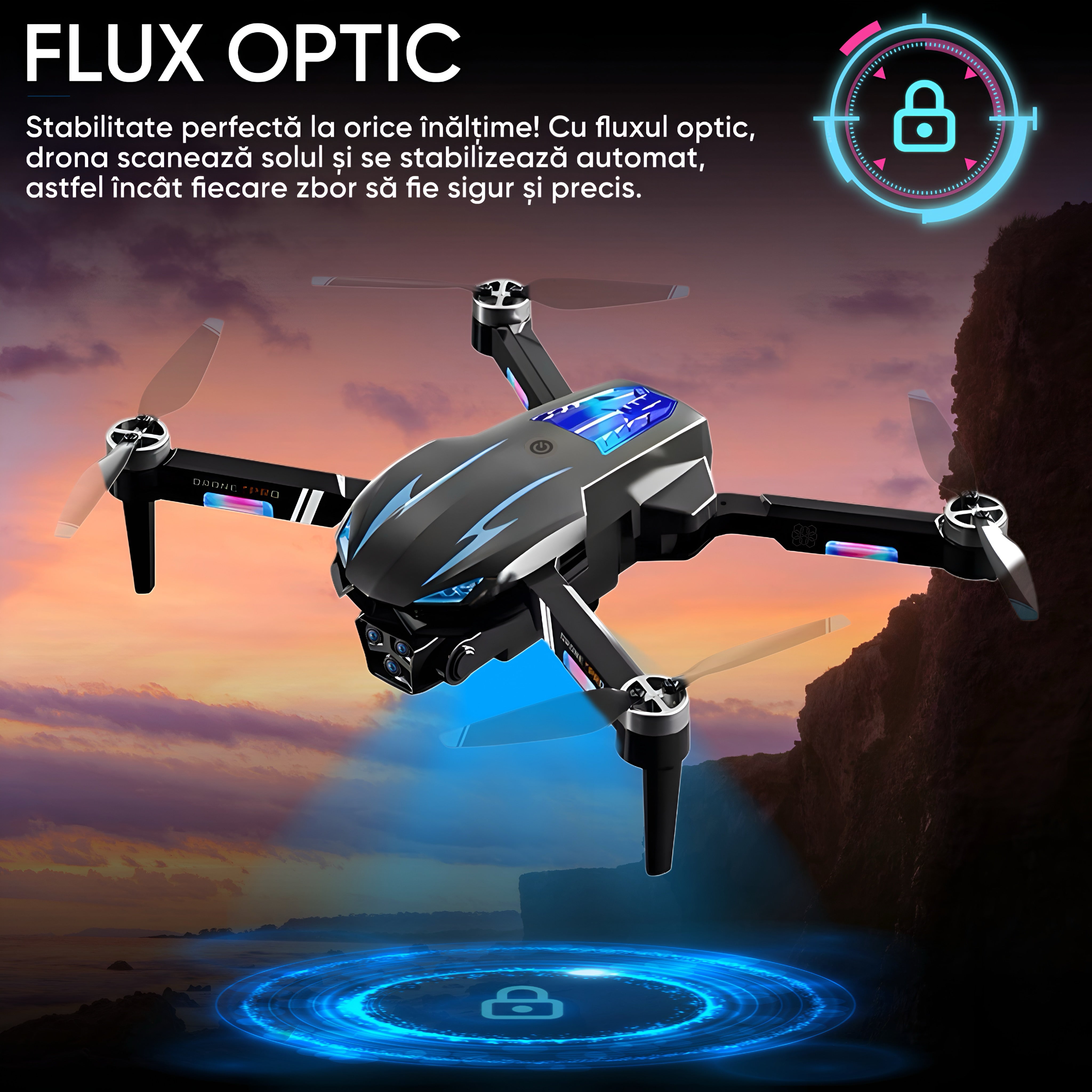 Drona HexaCraft, model LumiFly, 4 camere HD Wide-Angle