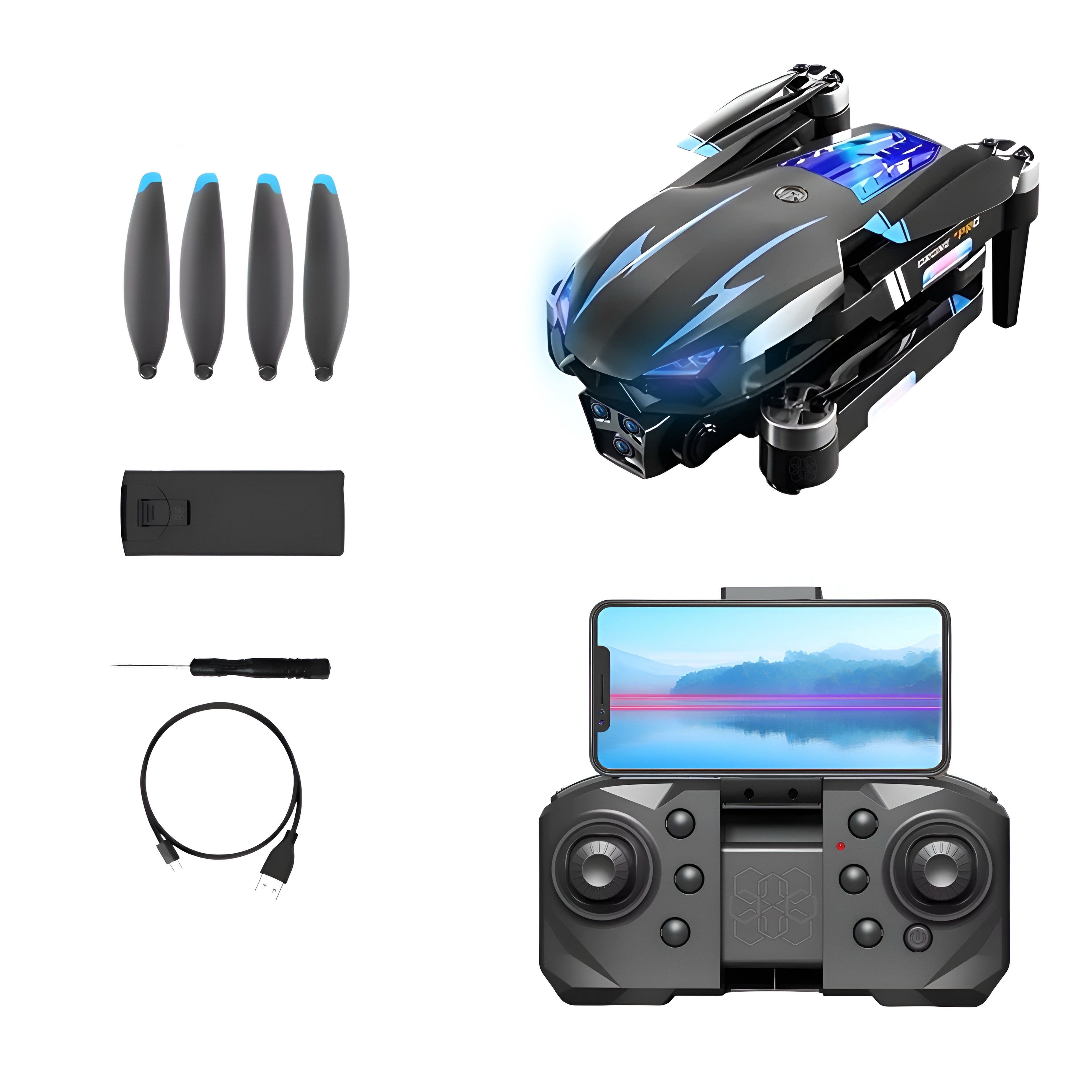Drona HexaCraft, model LumiFly, 4 camere HD Wide-Angle