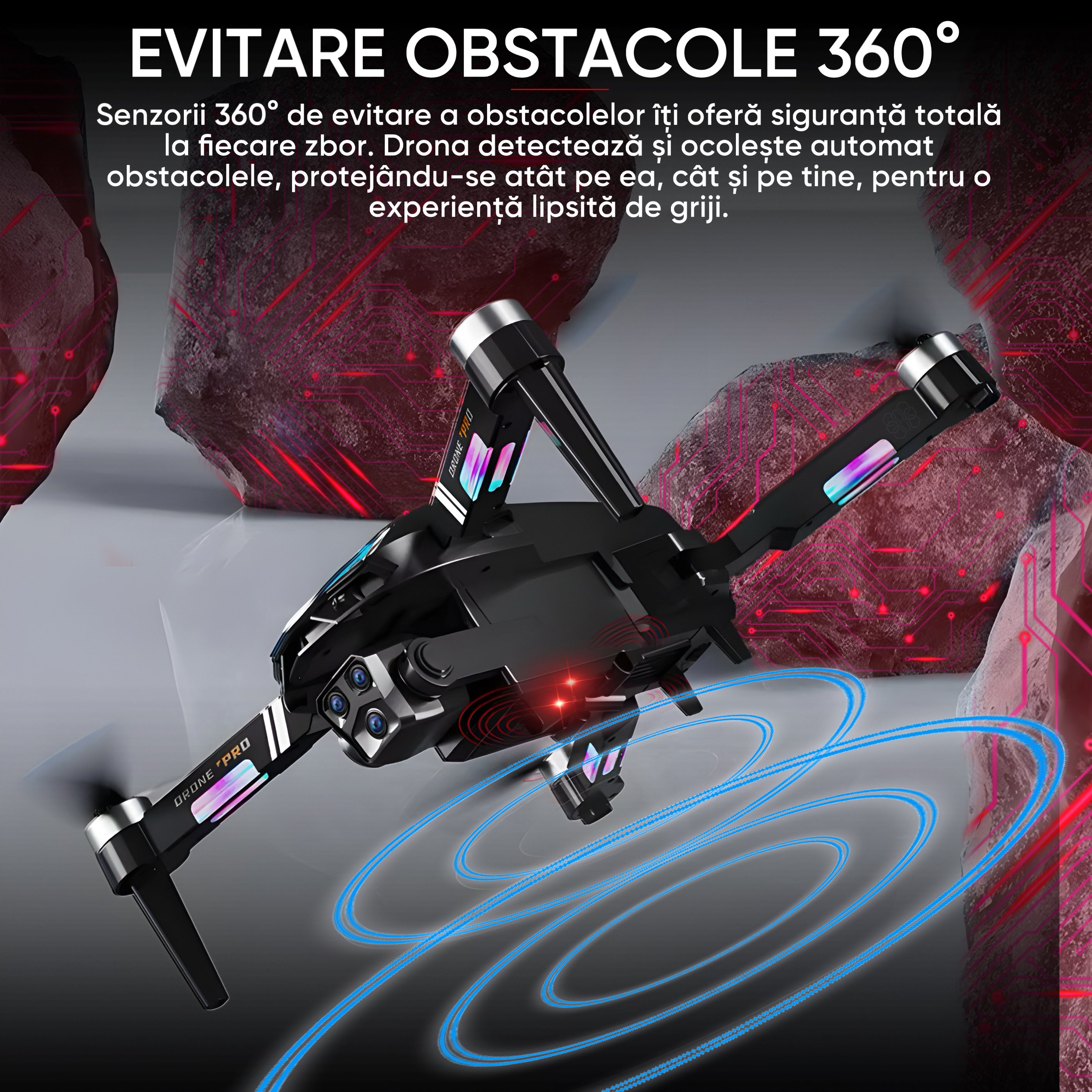 Drona HexaCraft, model LumiFly, 4 camere HD Wide-Angle