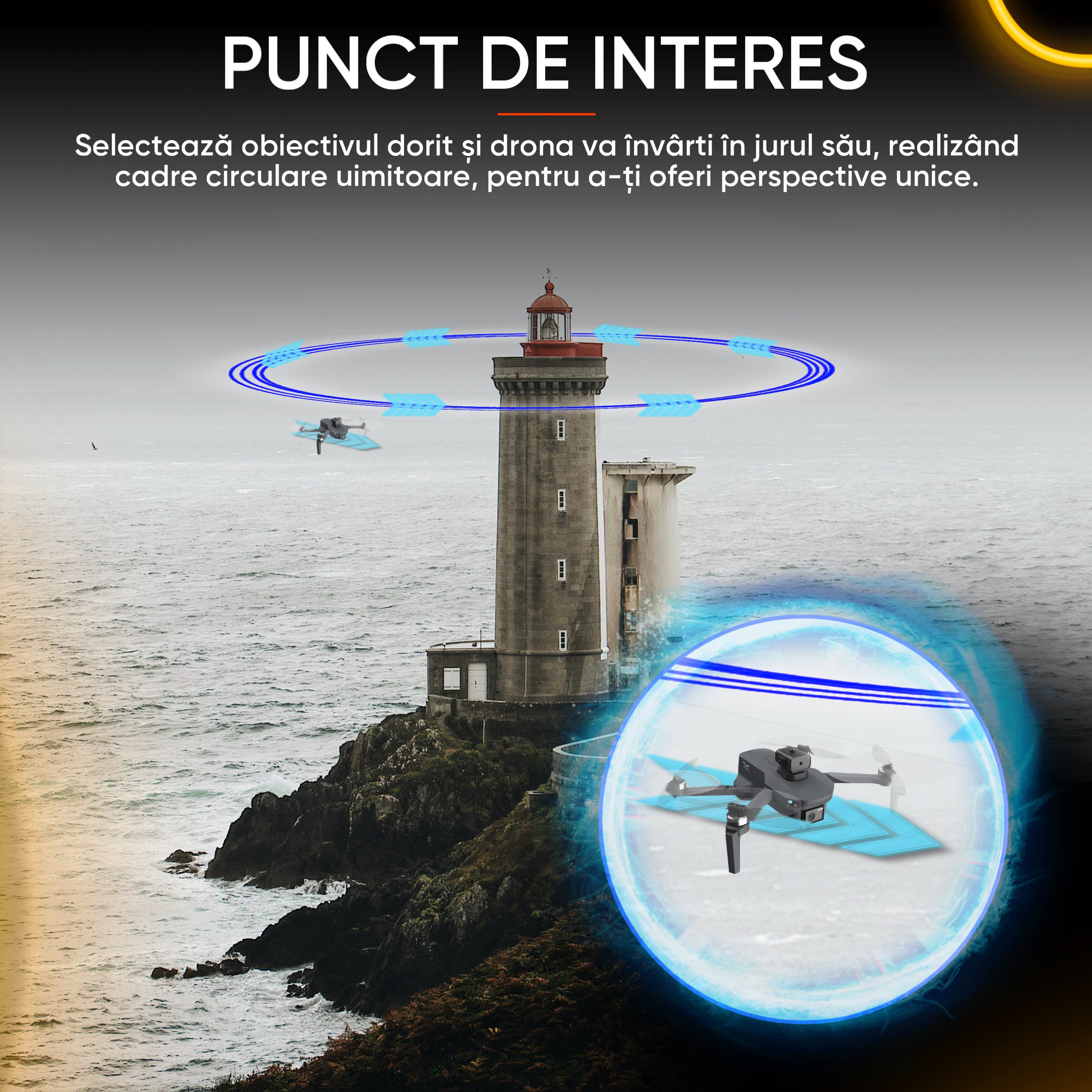 Drona profesionala HexaCraft, Model Vision360 Pro, Camera duala 4K-Like
