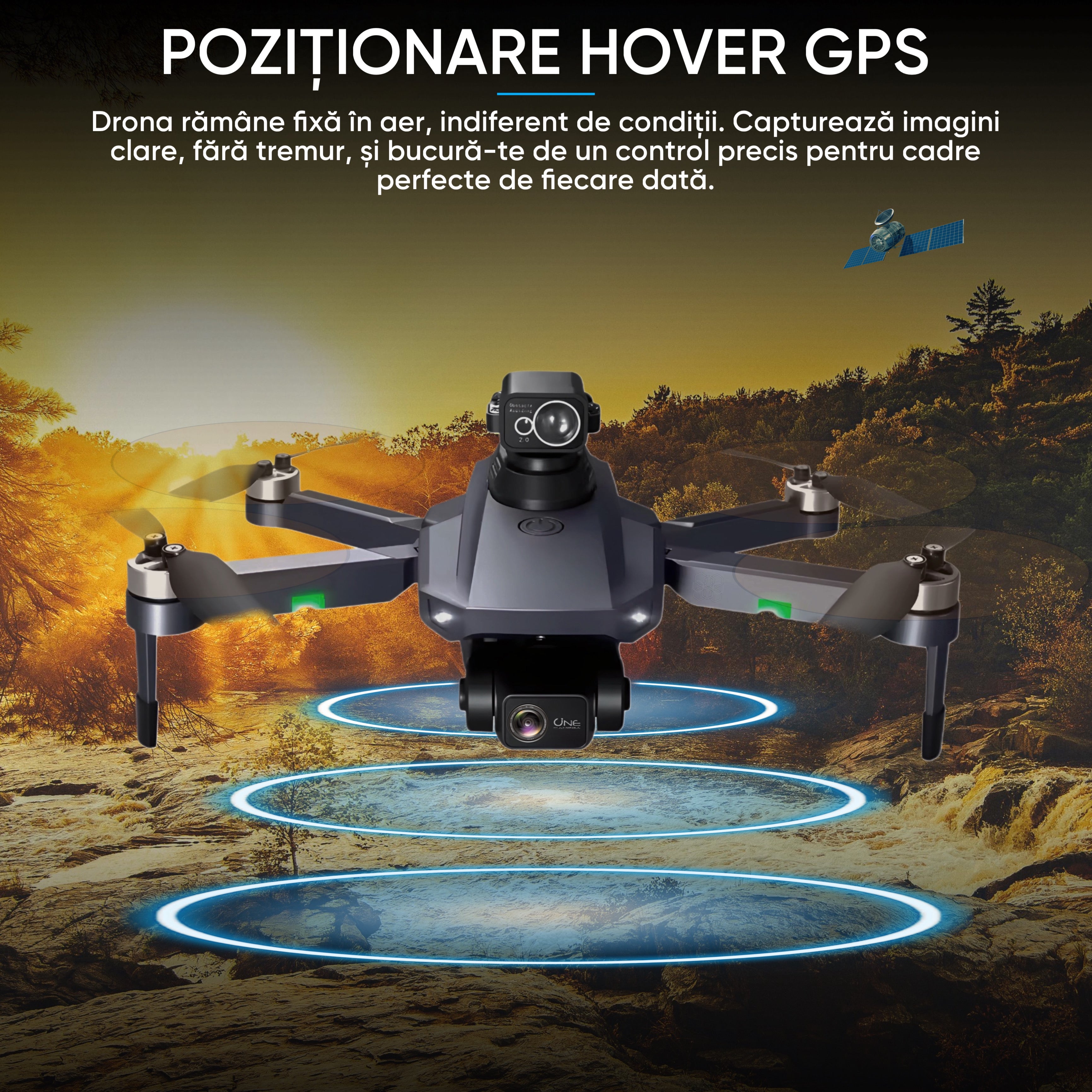Drona profesionala, Camera 6K, 5G, GPS, HexaCraft AltusAir