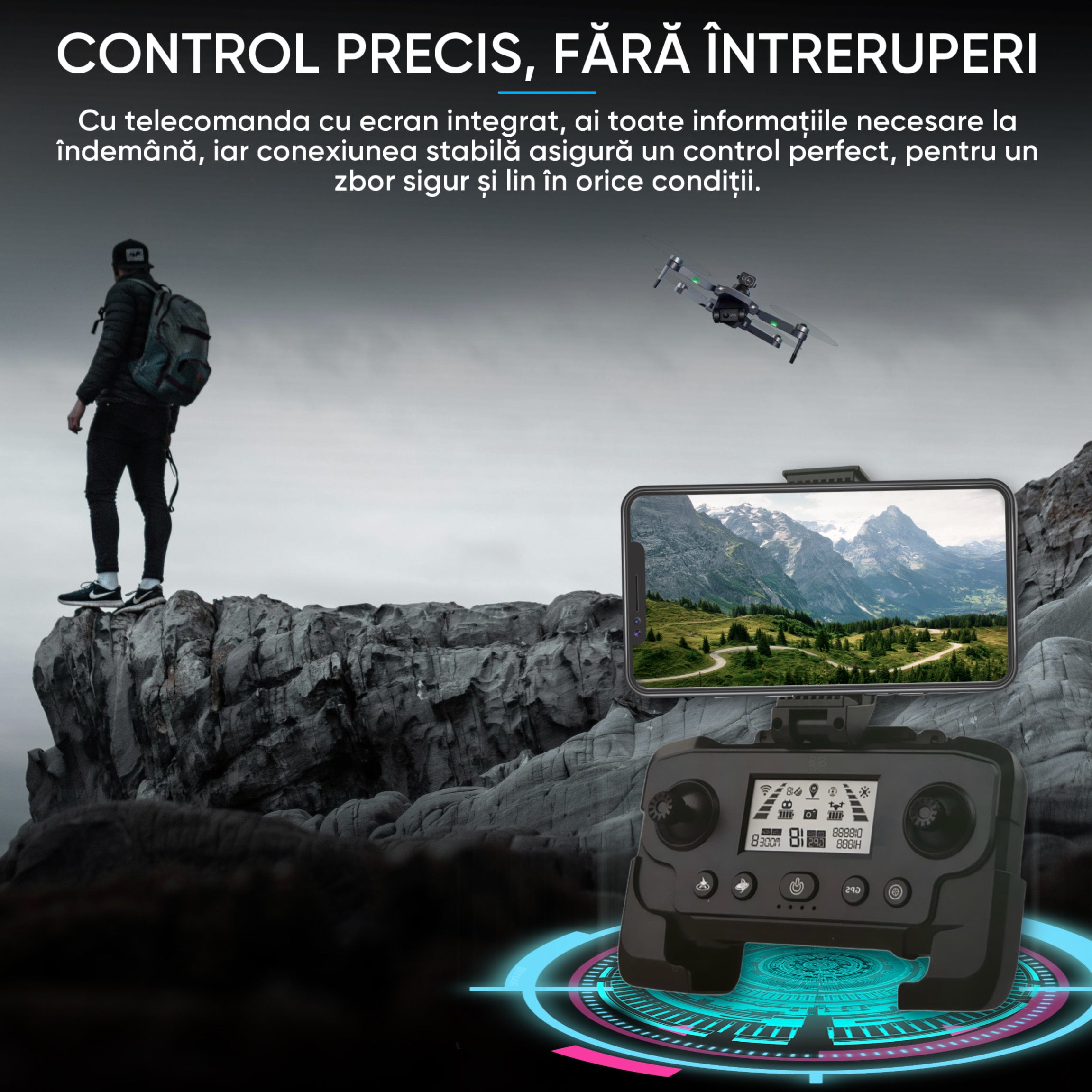 Drona profesionala, Camera 6K, 5G, GPS, HexaCraft AltusAir