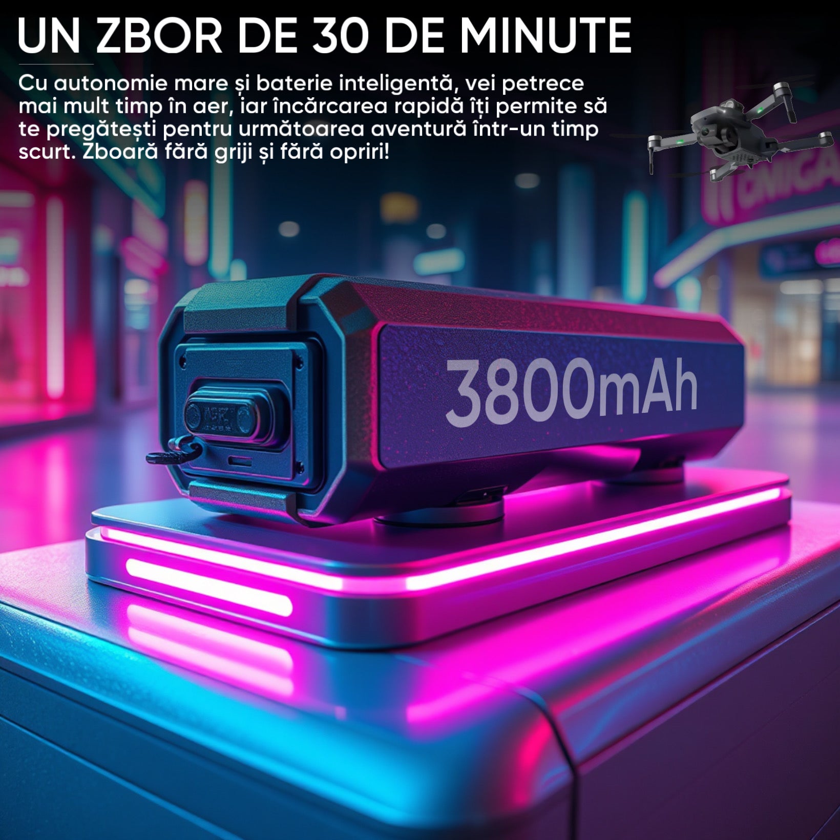 Drona profesionala, Camera 6K, 5G, GPS, HexaCraft AltusAir