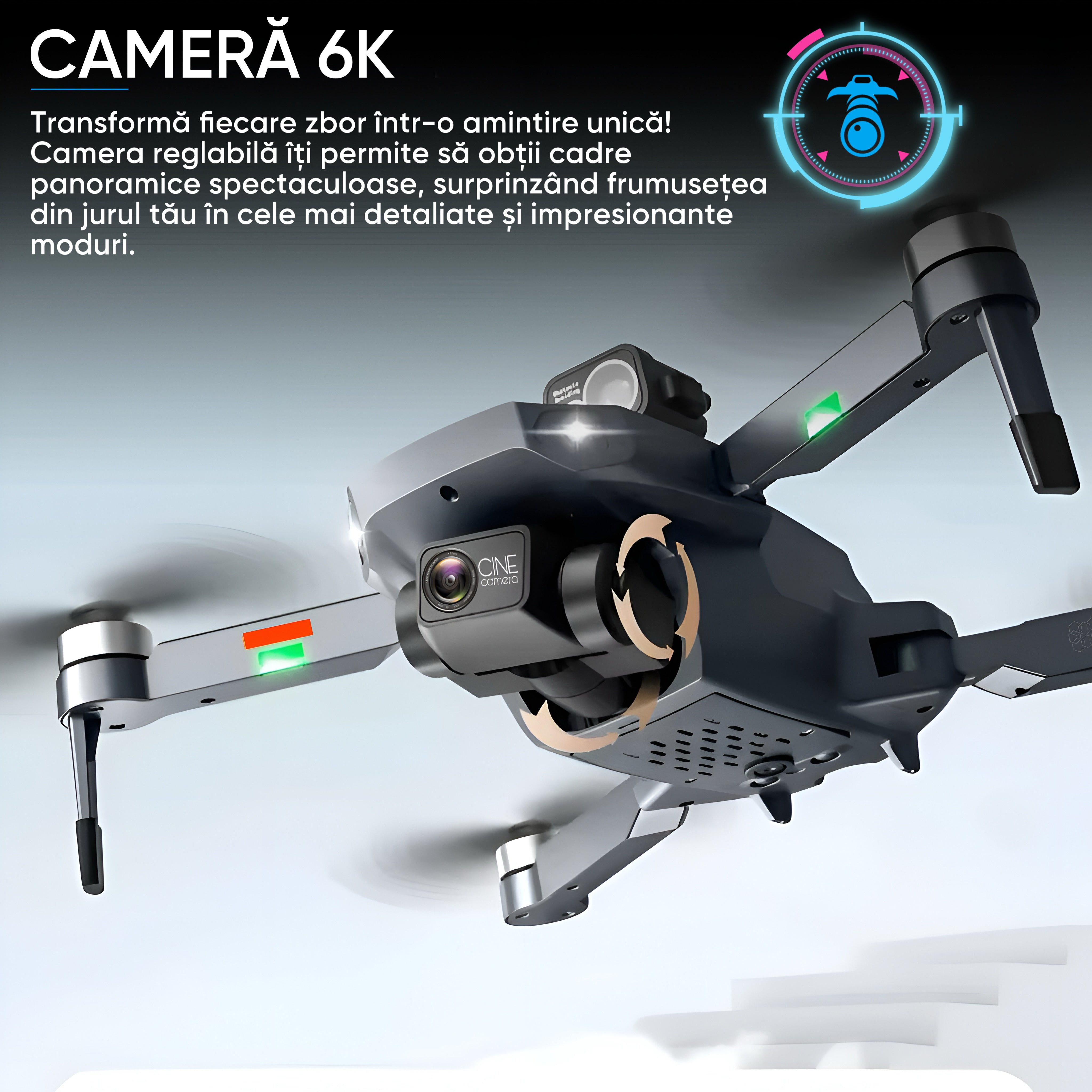 Drona profesionala, Camera 6K, 5G, GPS, HexaCraft AltusAir