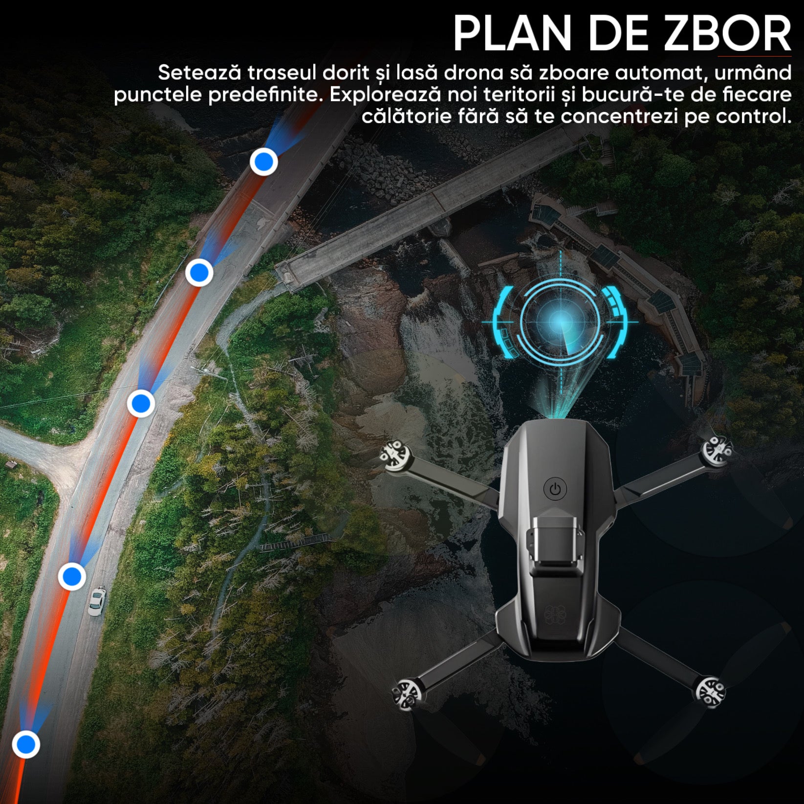 Drona profesionala, Camera 6K, 5G, GPS, HexaCraft AltusAir