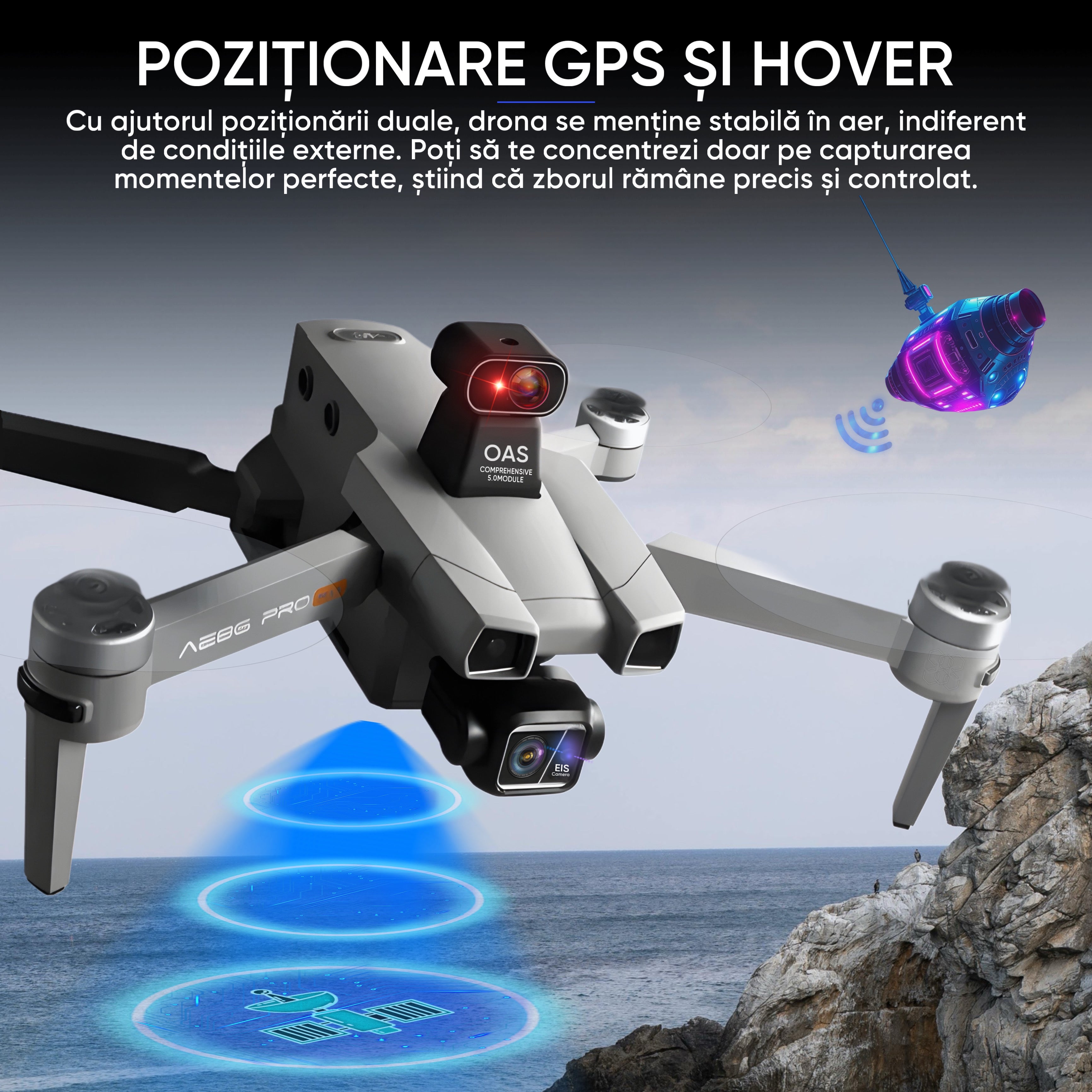 Drona profesionala HexaCraft, Model Tank For Fly, 8km, Fotografiere 8K UHD