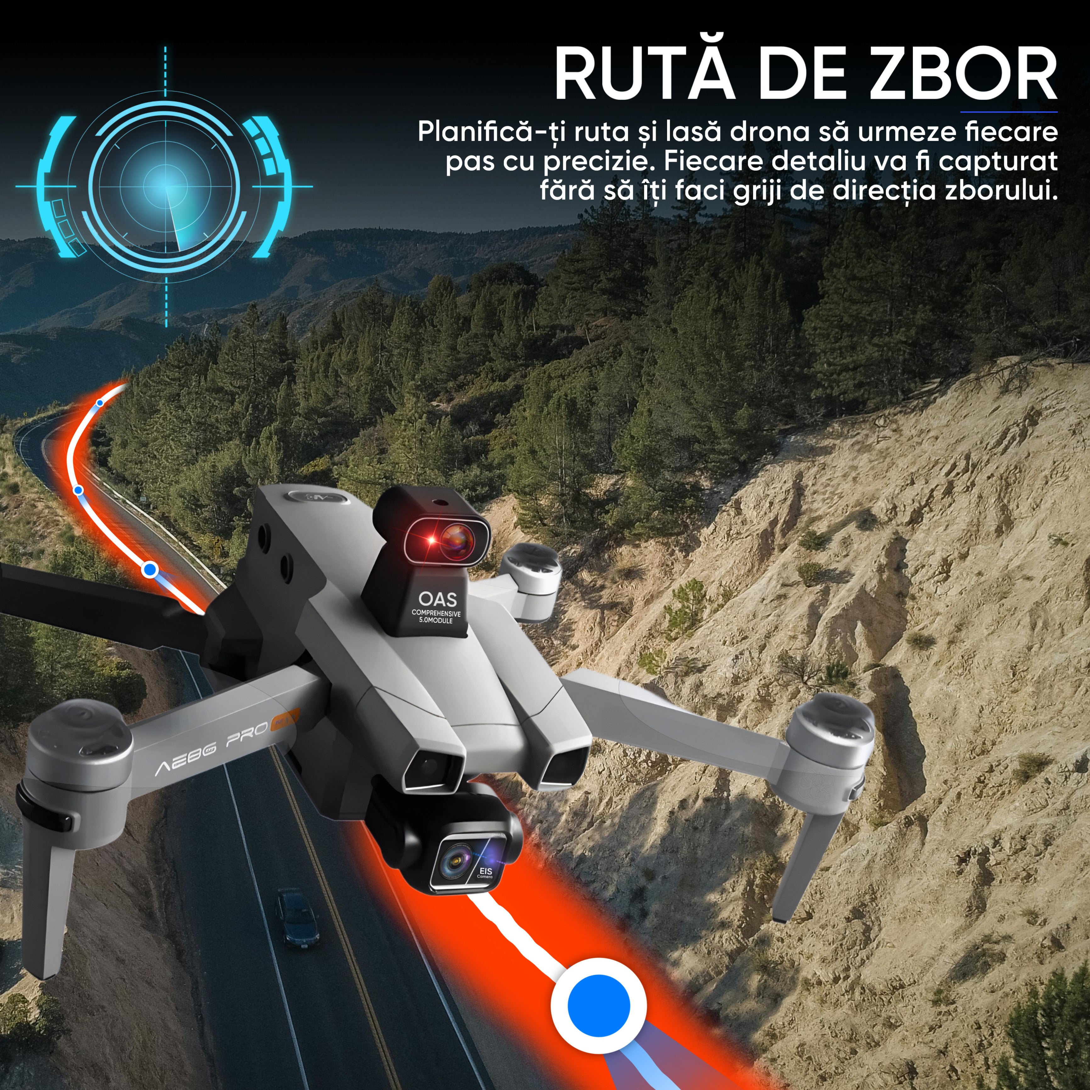 Drona profesionala HexaCraft, Model Tank For Fly, 8km, Fotografiere 8K UHD