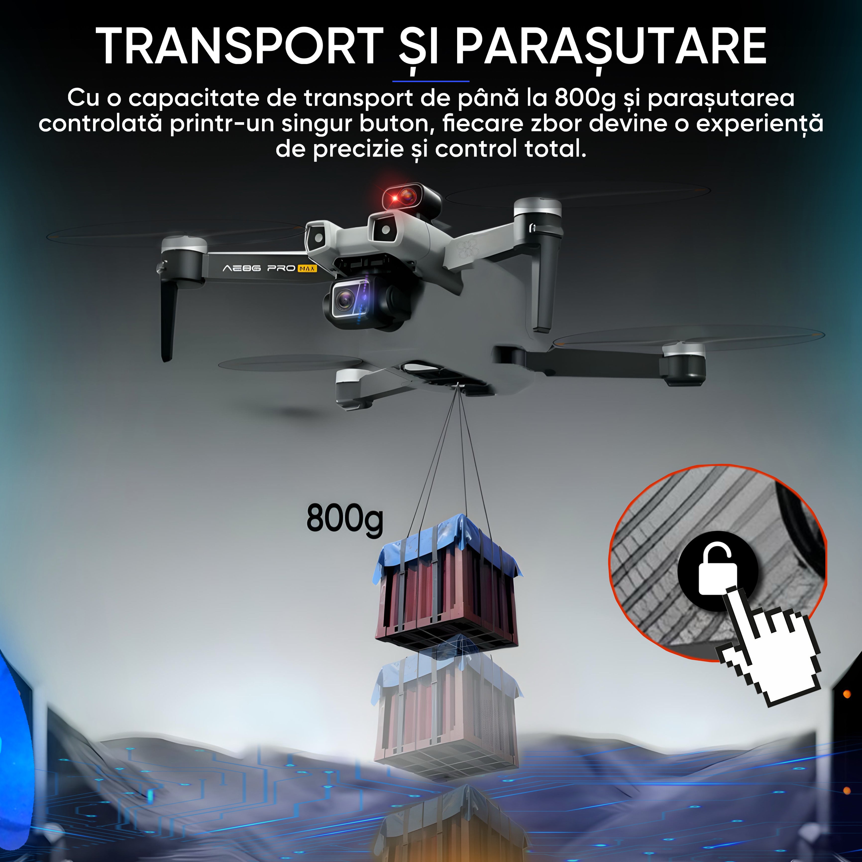 Drona profesionala HexaCraft, Model Tank For Fly, 8km, Fotografiere 8K UHD