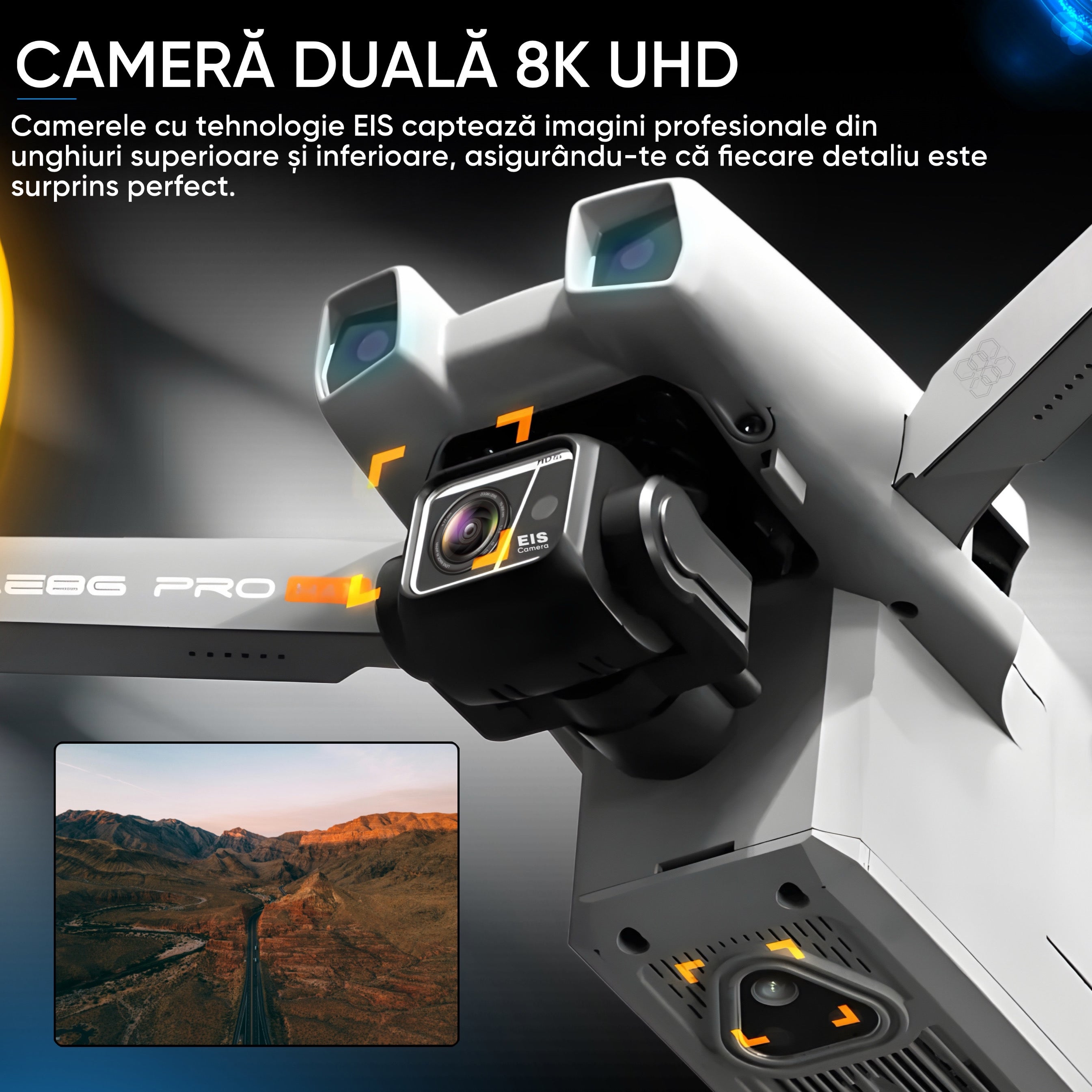 Drona profesionala HexaCraft, Model Tank For Fly, 8km, Fotografiere 8K UHD