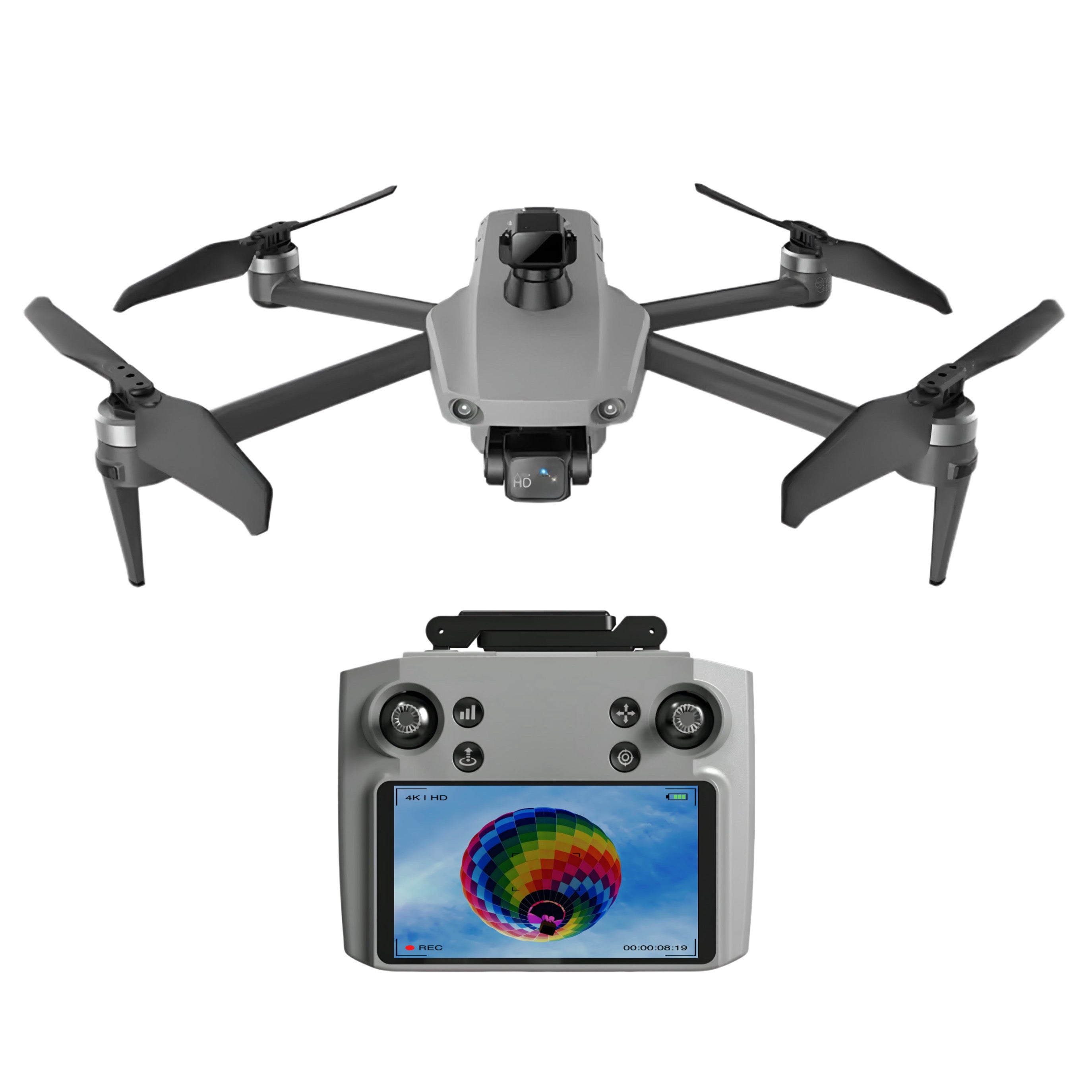 Drona profesionala pentru incepatori sau avansati, HexaCraft, Model GO PRO FLY, Tip Aeronava QuadCopter, Camera 4K UHD, Carlig de prindere si transport, distanta de operare 4KM, timp de zbor 45 minute, telecomanda cu display integrat