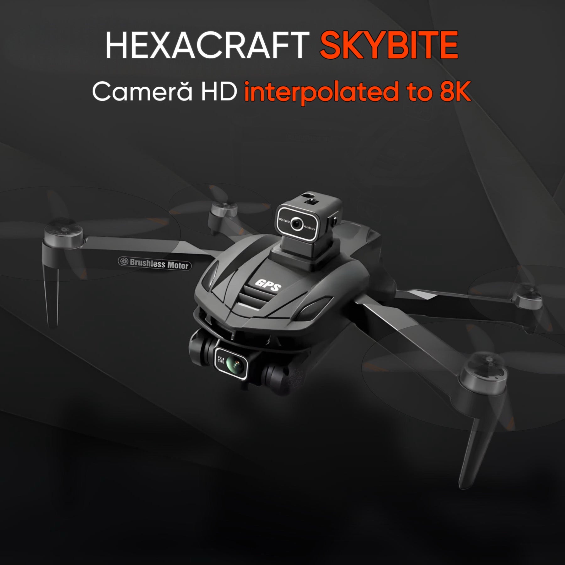 Drona profesionala HexaCraft, Model SKYBITE, Camera HD interpolated to 8K