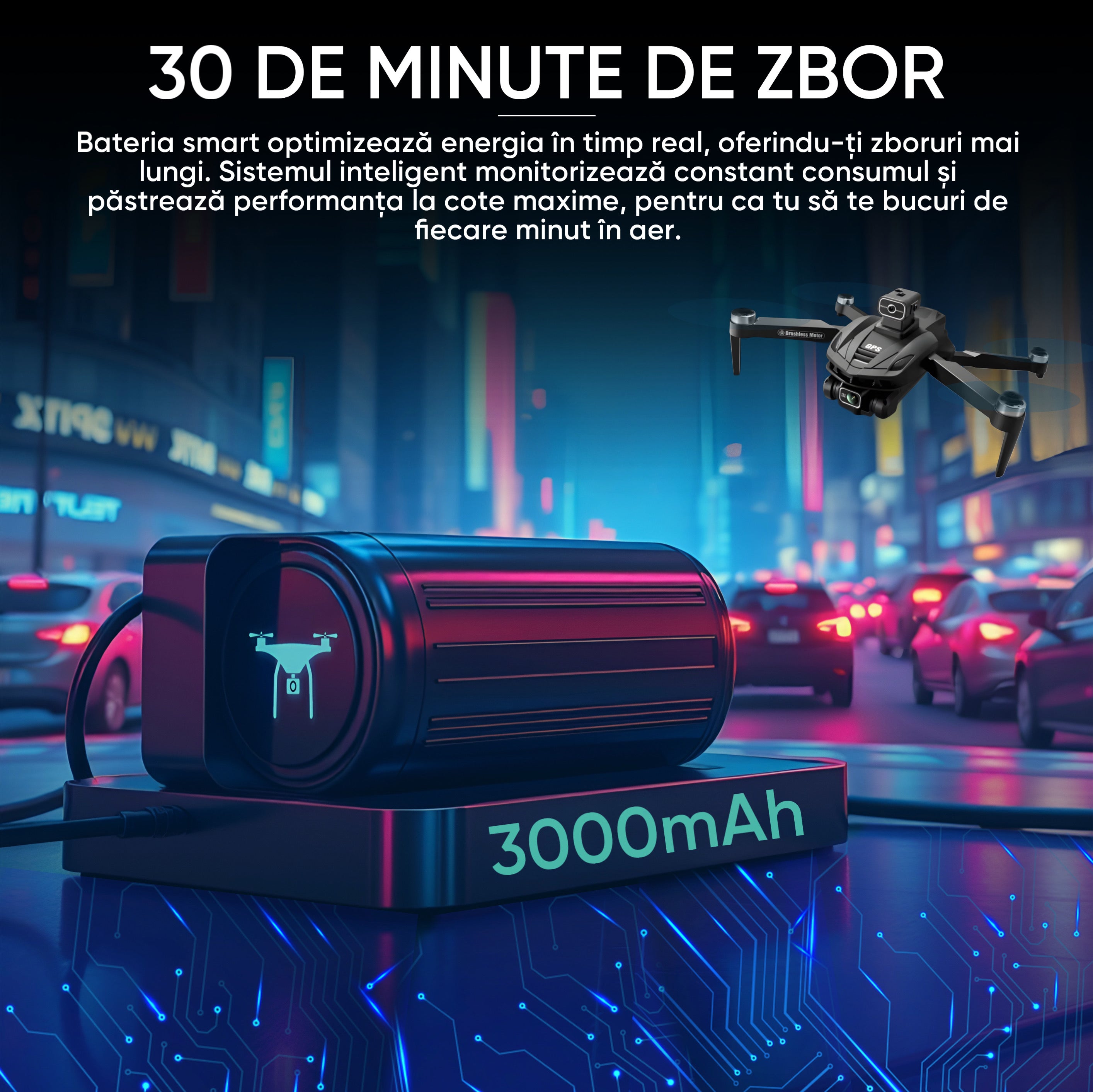 Drona profesionala HexaCraft, Model SKYBITE, Camera HD interpolated to 8K