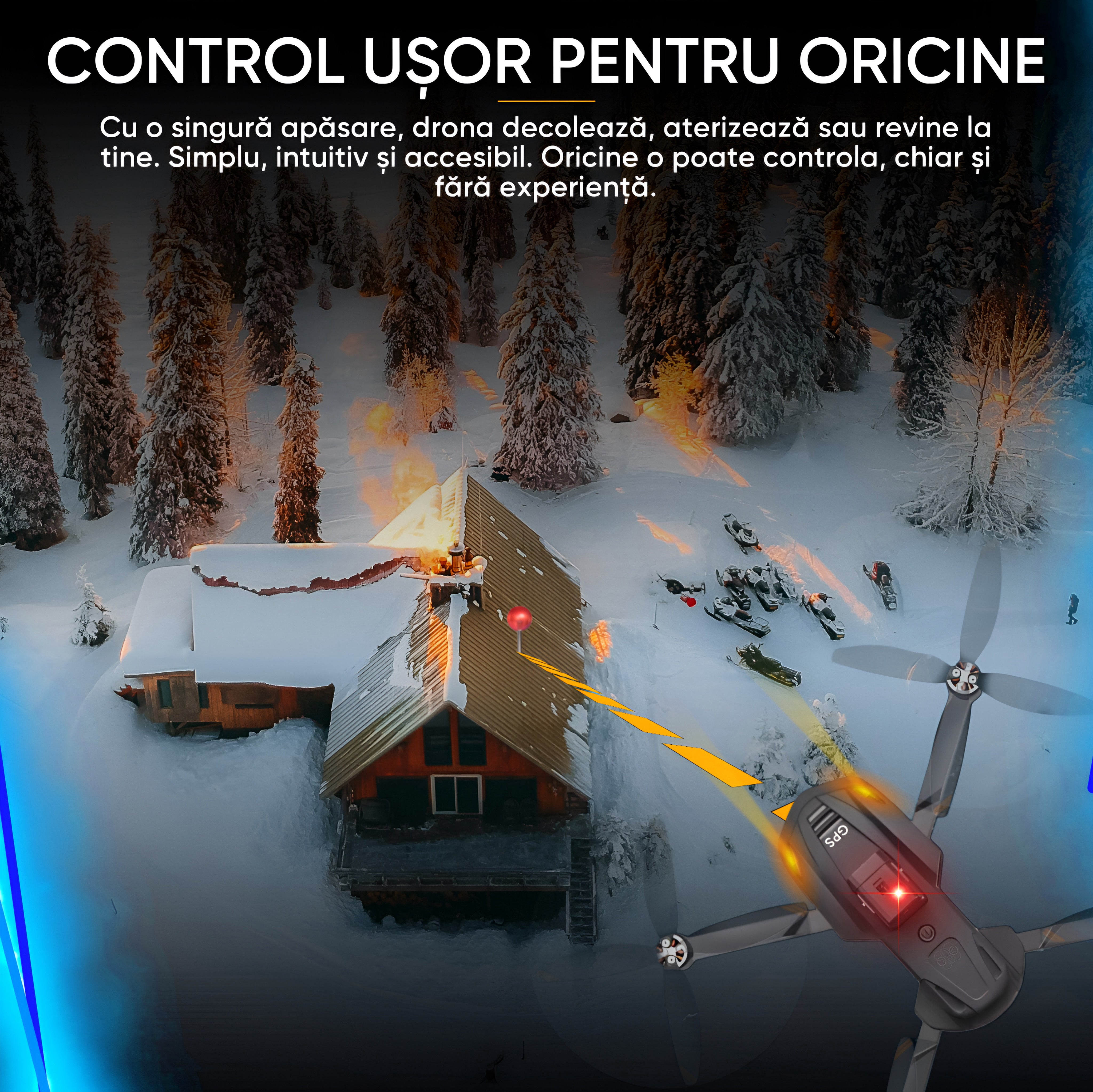 Drona profesionala HexaCraft, Model SKYBITE, Camera HD interpolated to 8K