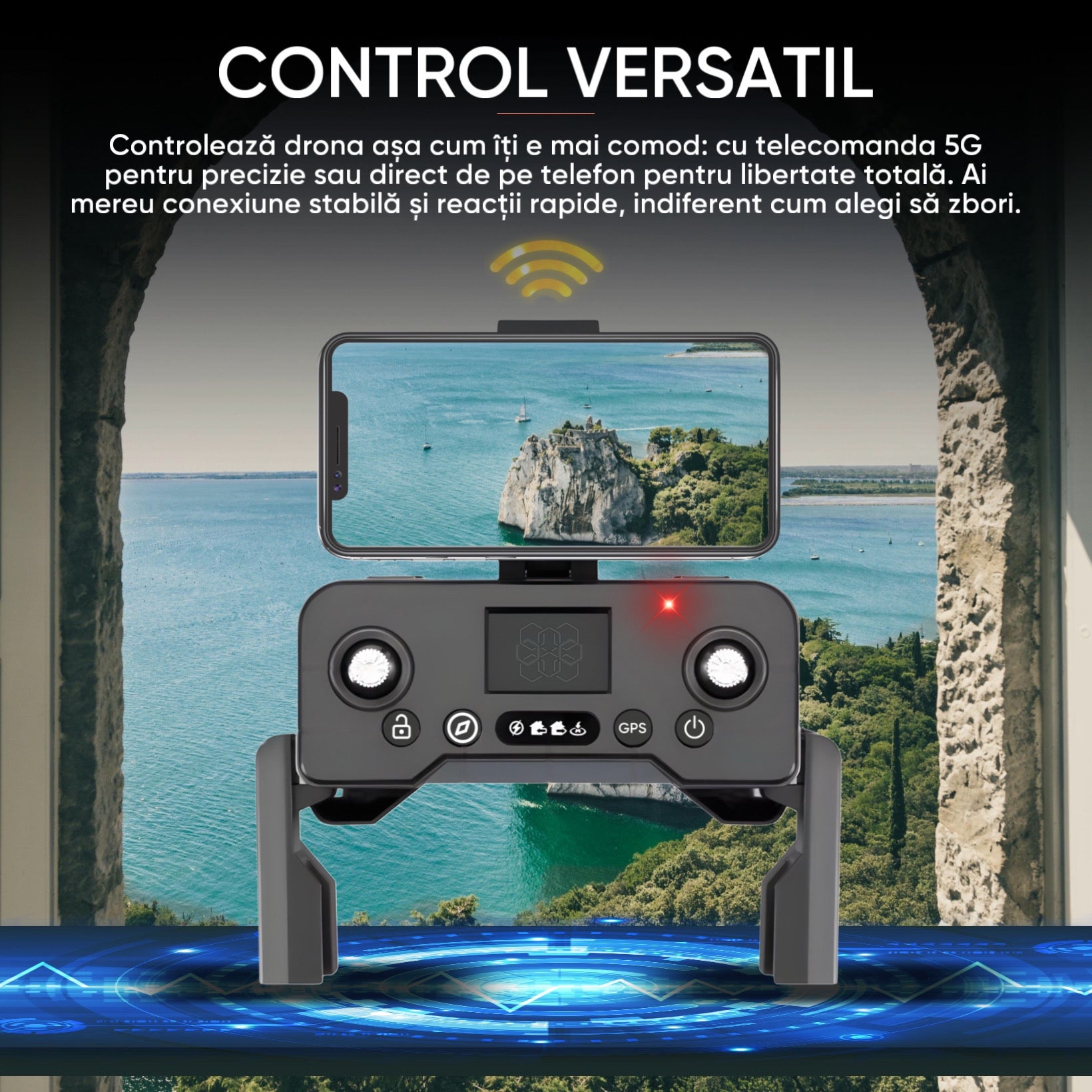 Drona profesionala HexaCraft, Model SKYBITE, Camera HD interpolated to 8K